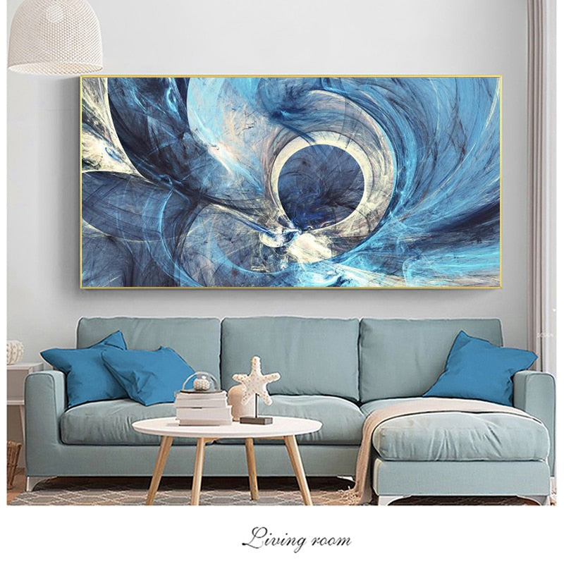 Blue Swirl Abstract Art Wallpapers