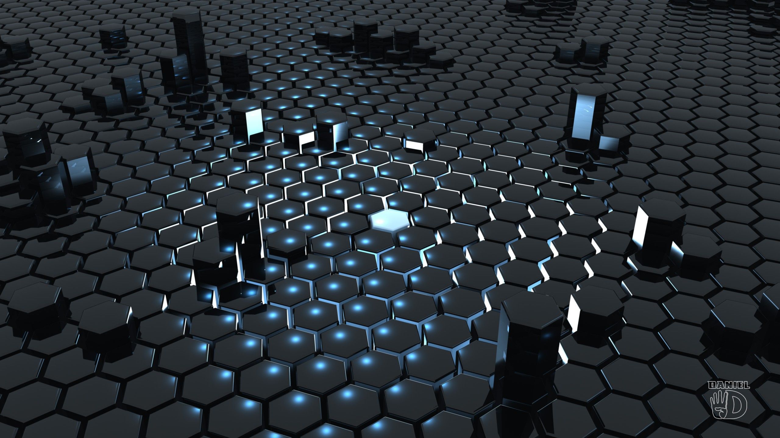 Hexagon 3D Pattern Wallpapers