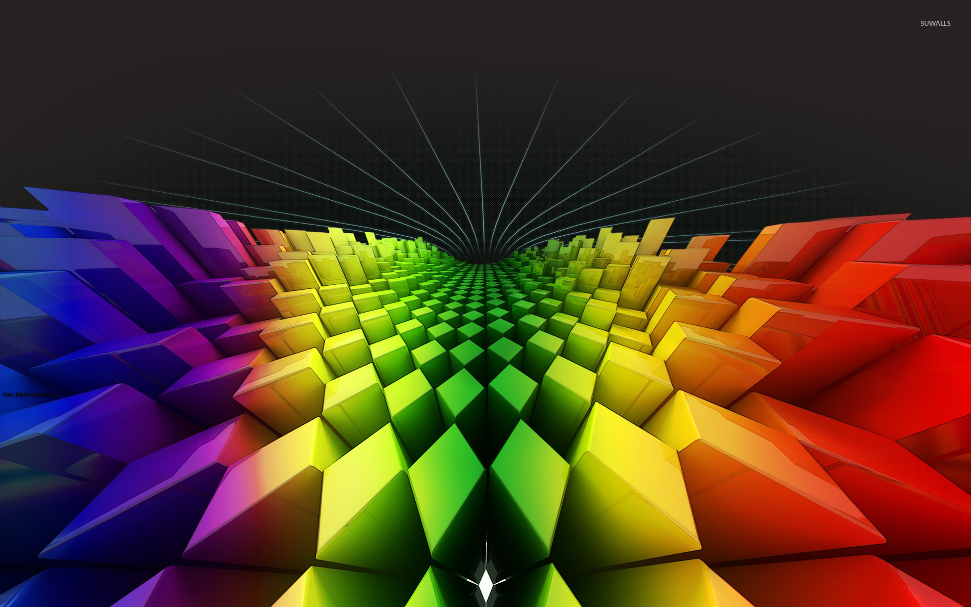 3D Rhombus Gradient Wallpapers