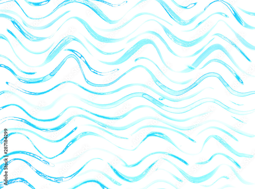 Blue Abstract Wave Illustration Wallpapers