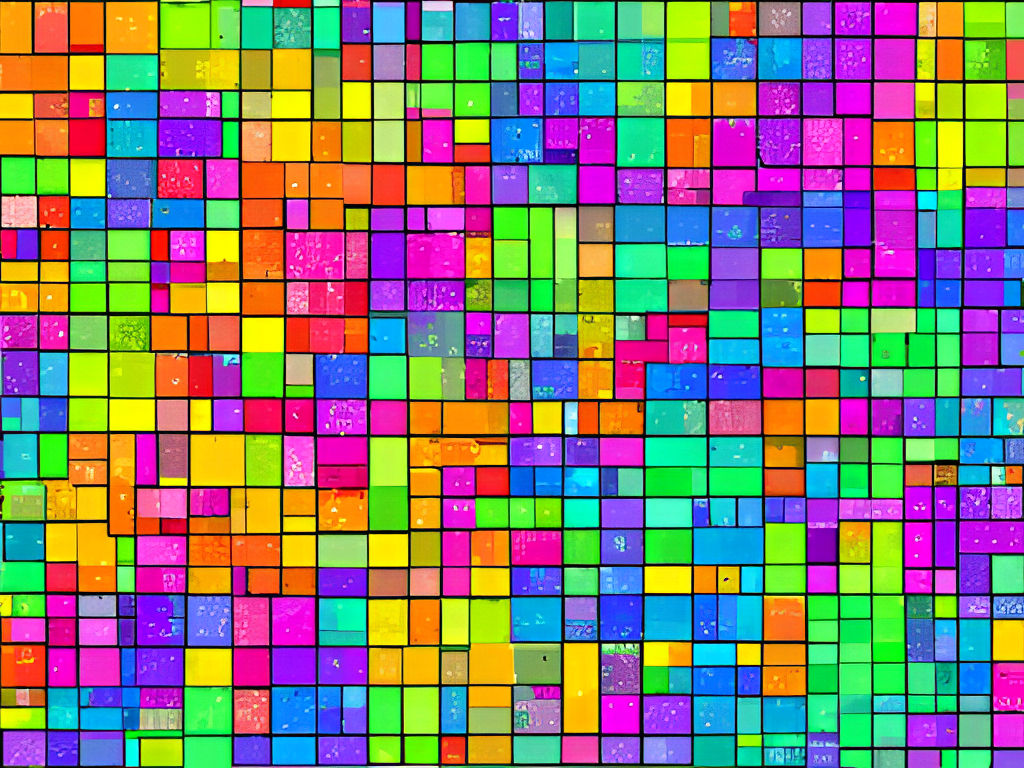 Colorful Pixel Grid Wallpapers