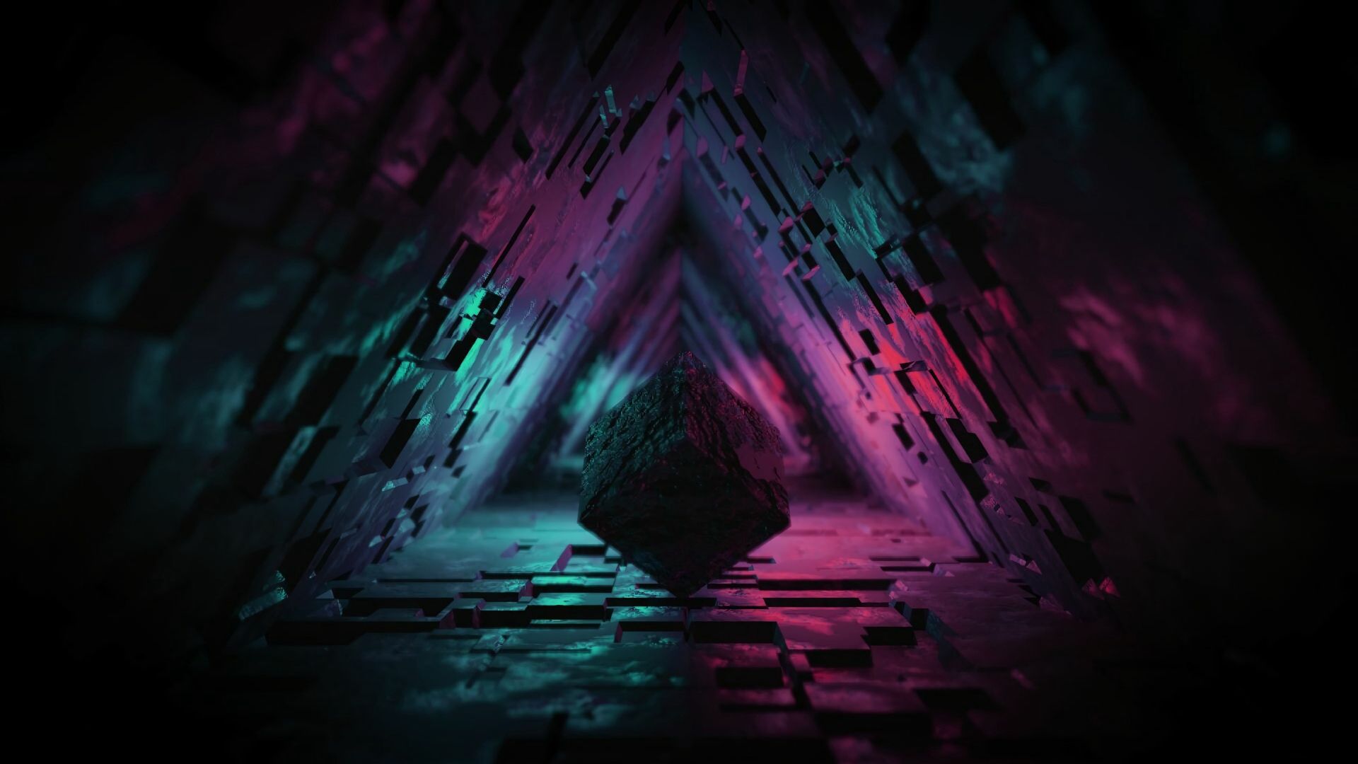 Square 3D Tunnel Wallpapers