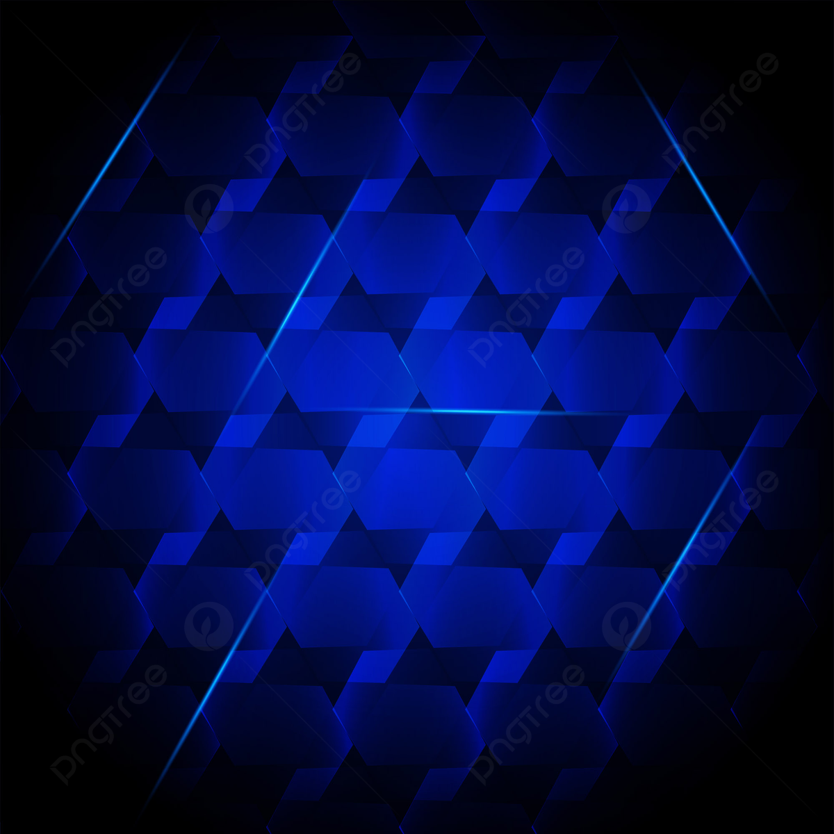 Black Blue Hexagon Pattern Wallpapers