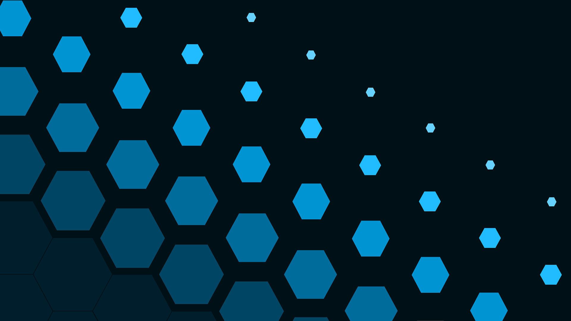 Black Blue Hexagon Pattern Wallpapers