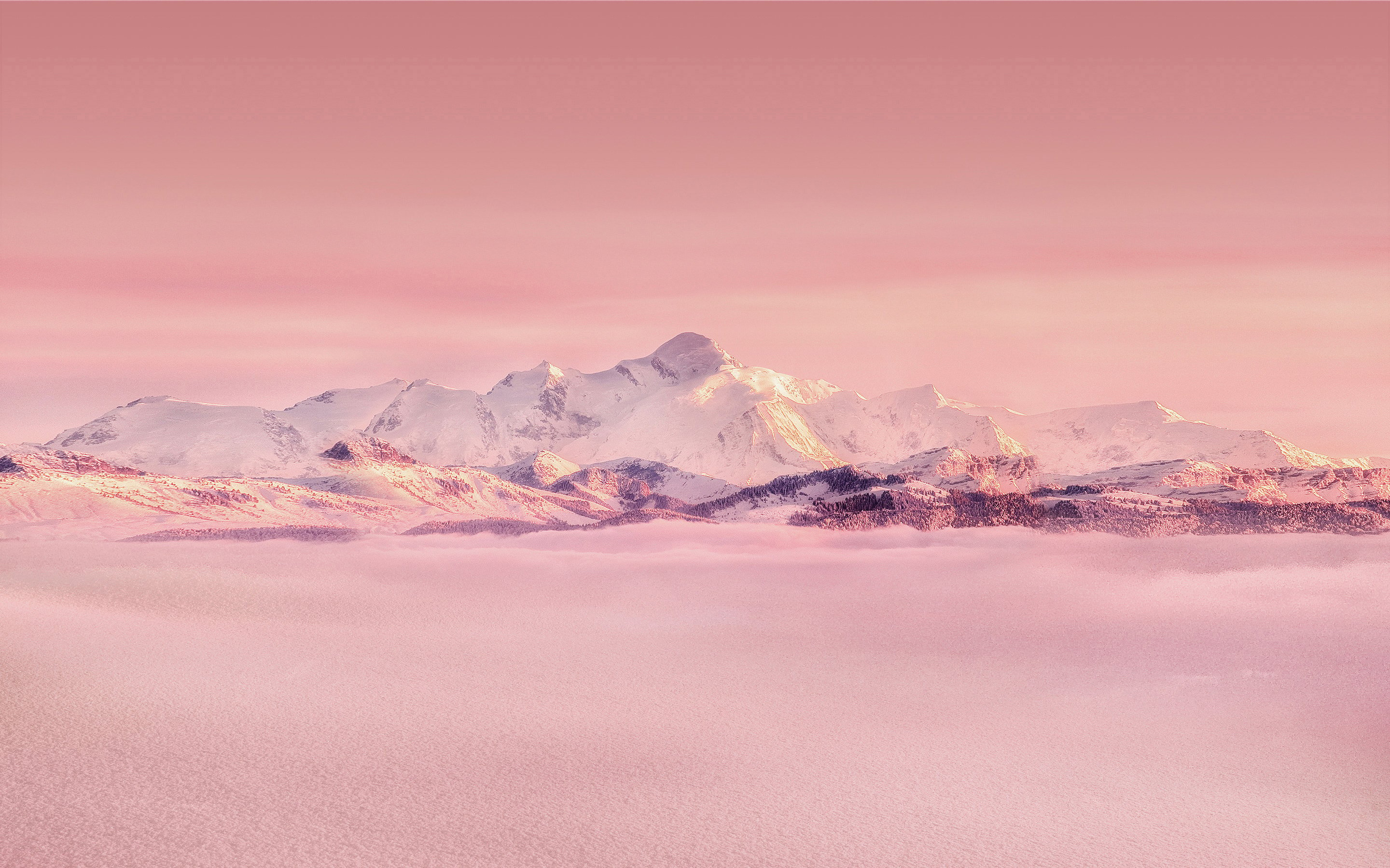 Low Poly 4K Pink Mountains Wallpapers