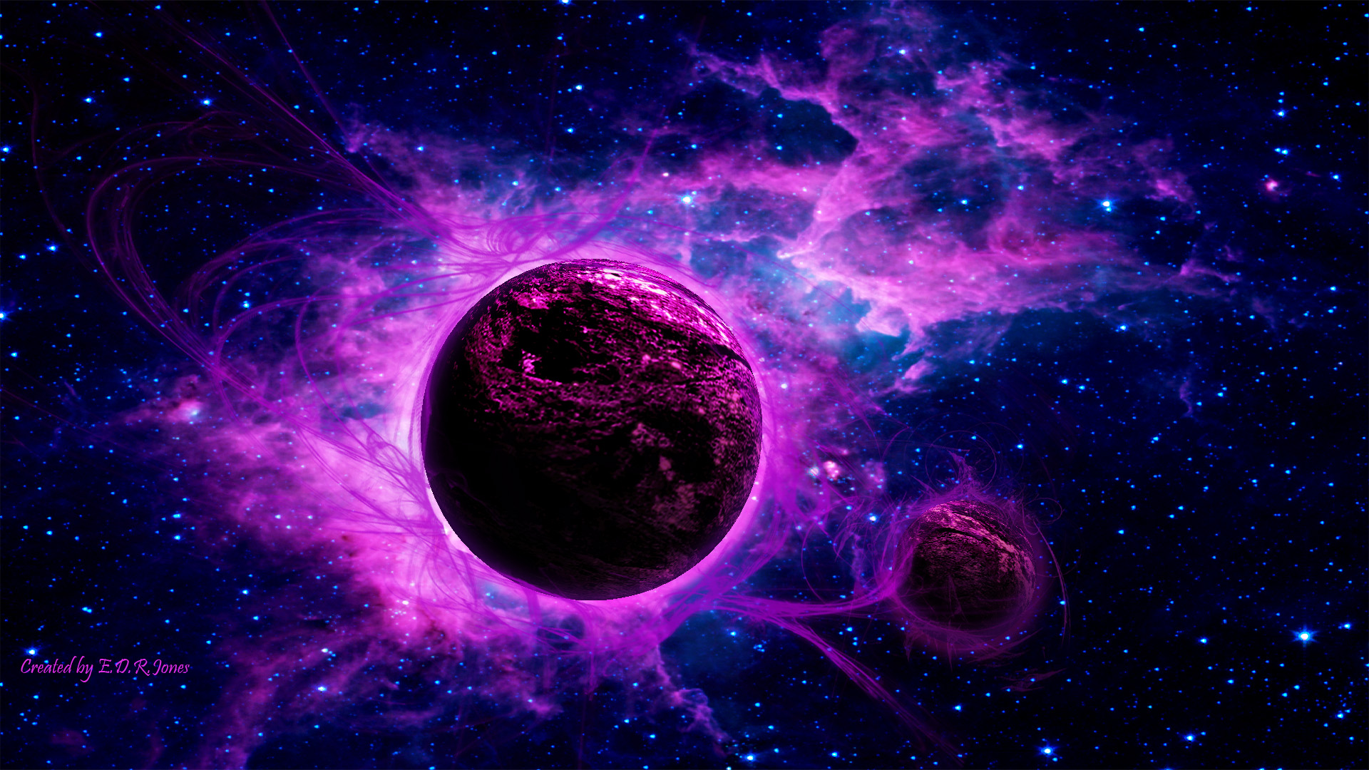 Artistic Purple Planet Wallpapers