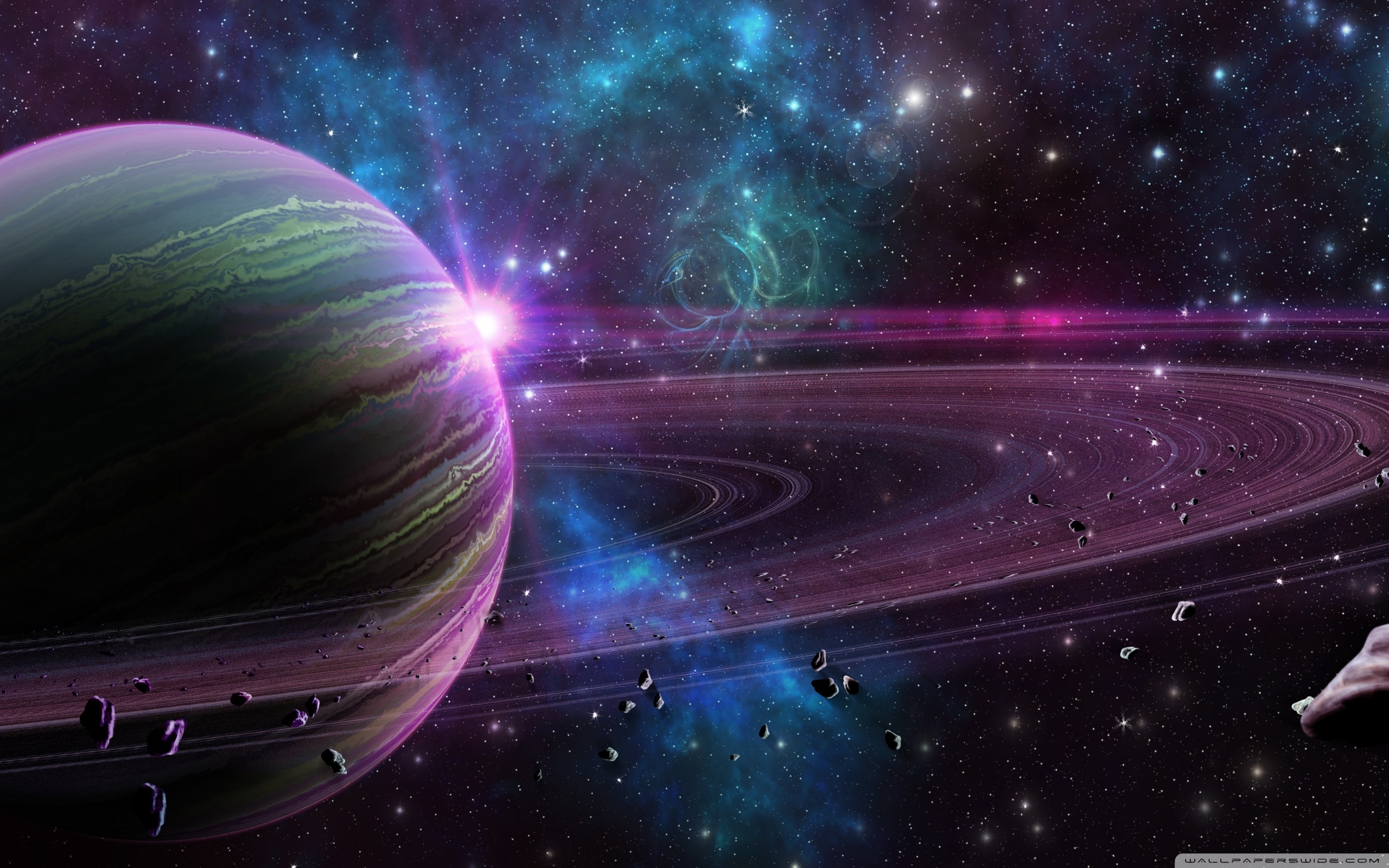 Artistic Purple Planet Wallpapers