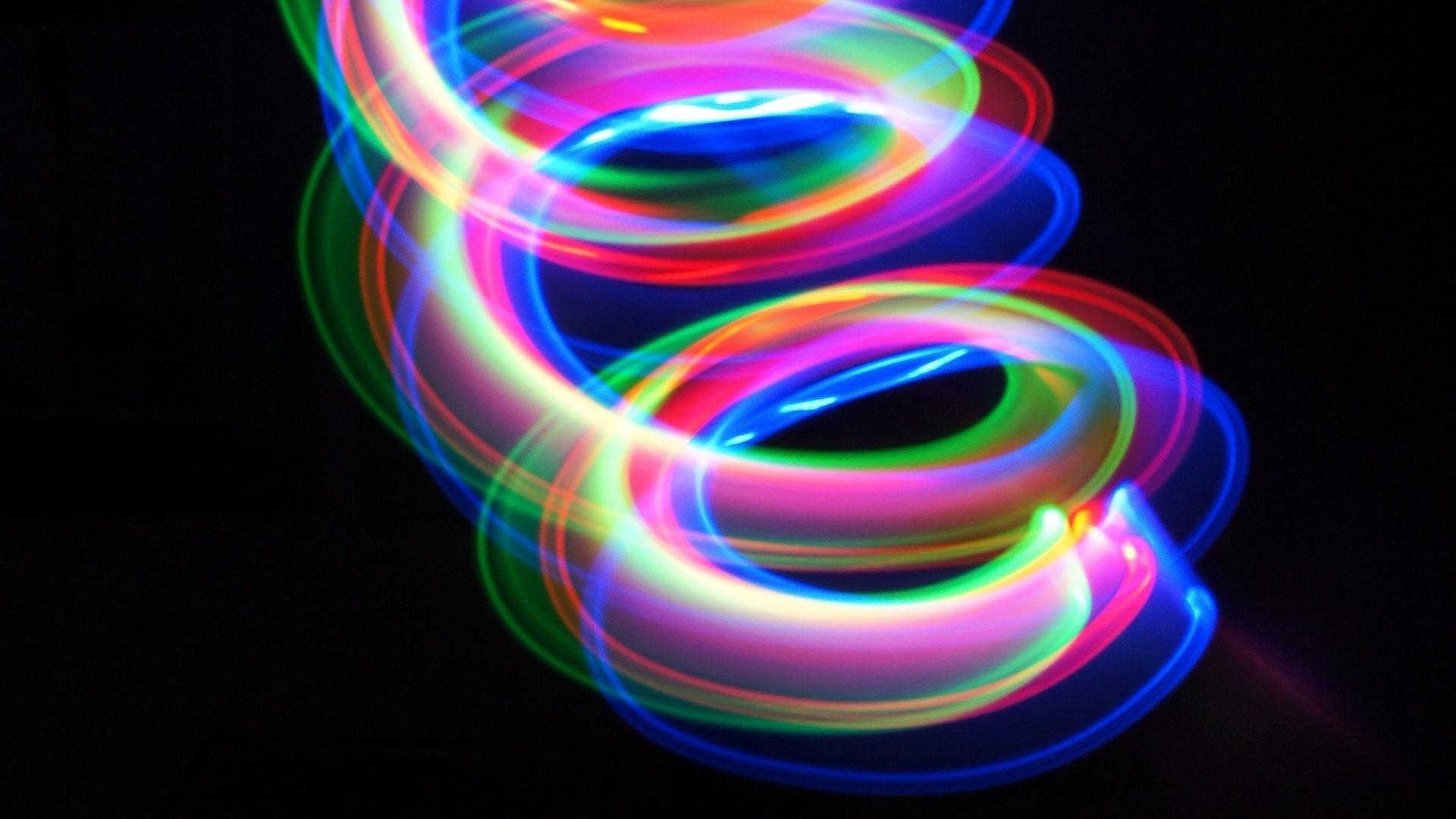 Spiral Line Neon Art Wallpapers