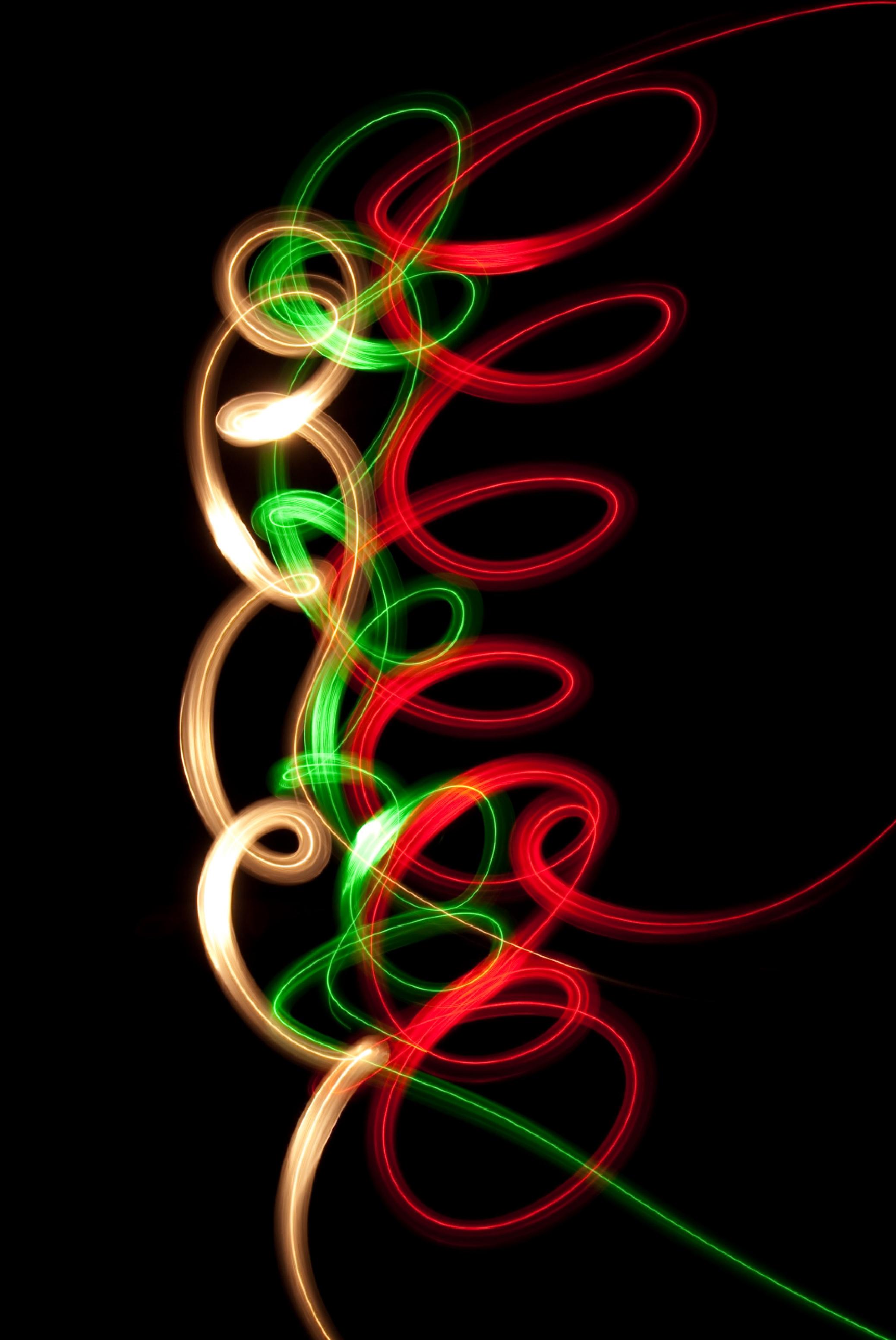 Spiral Line Neon Art Wallpapers