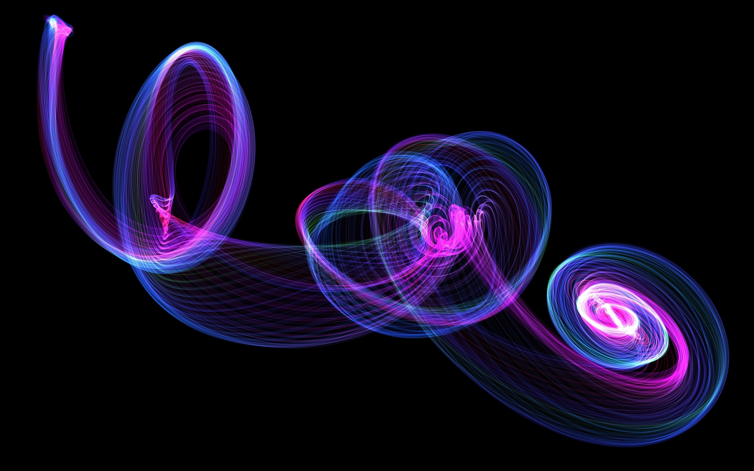 Spiral Line Neon Art Wallpapers