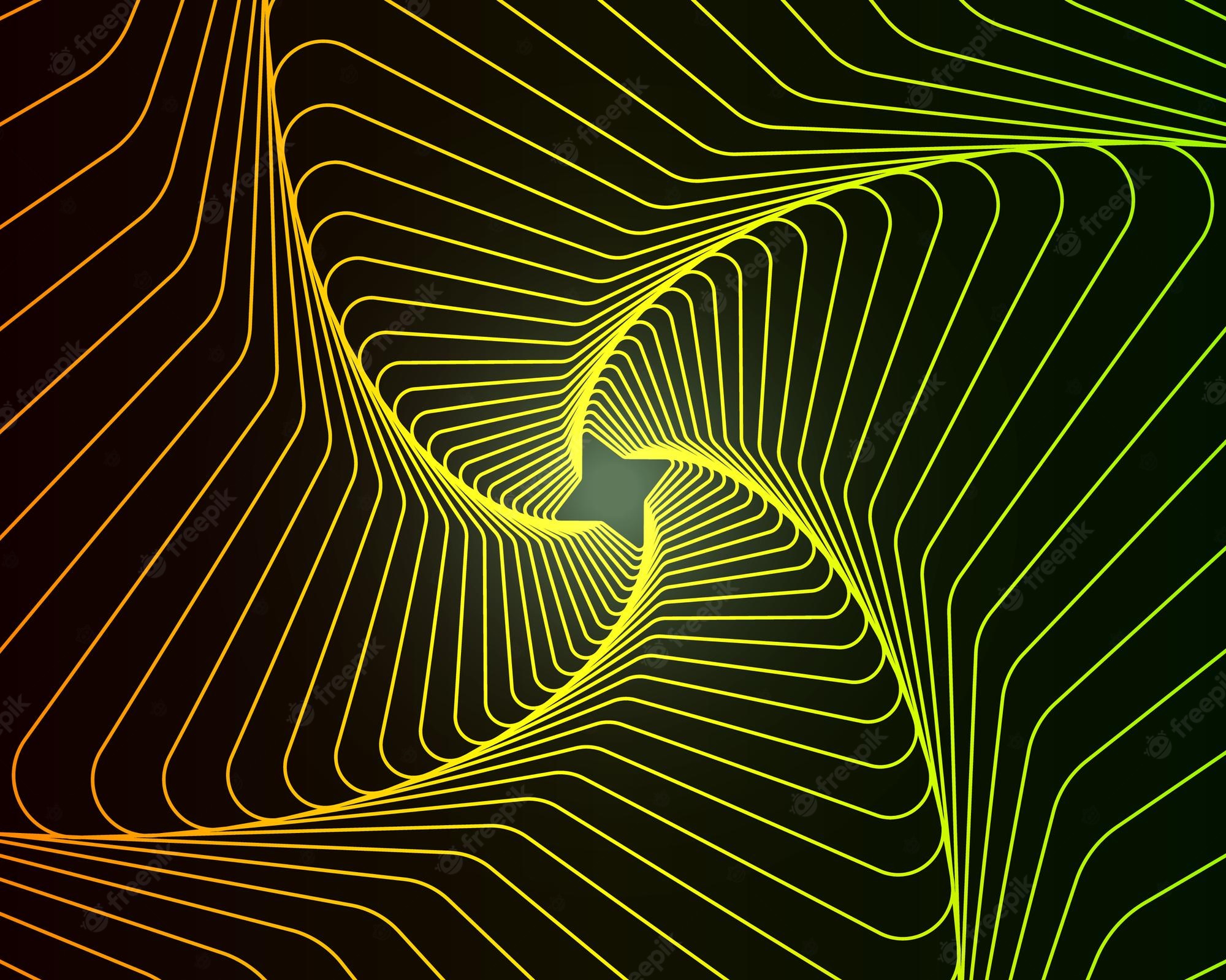 Spiral Line Neon Art Wallpapers