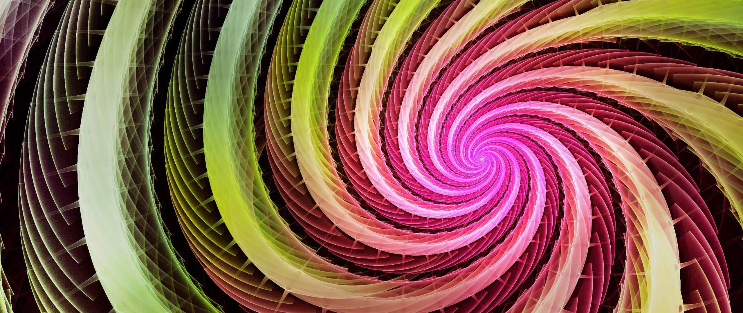 Spiral Line Neon Art Wallpapers