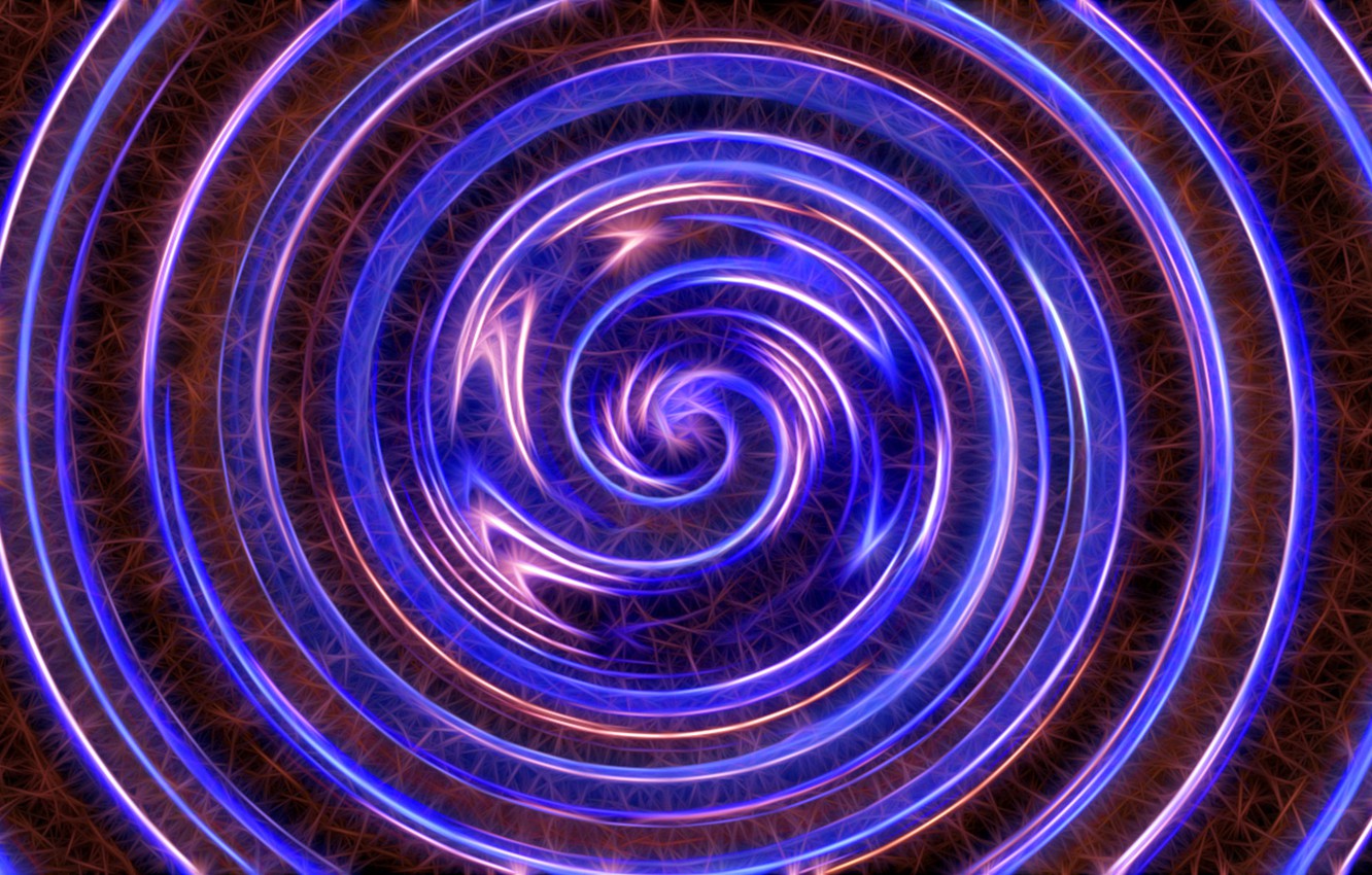 Spiral Line Neon Art Wallpapers