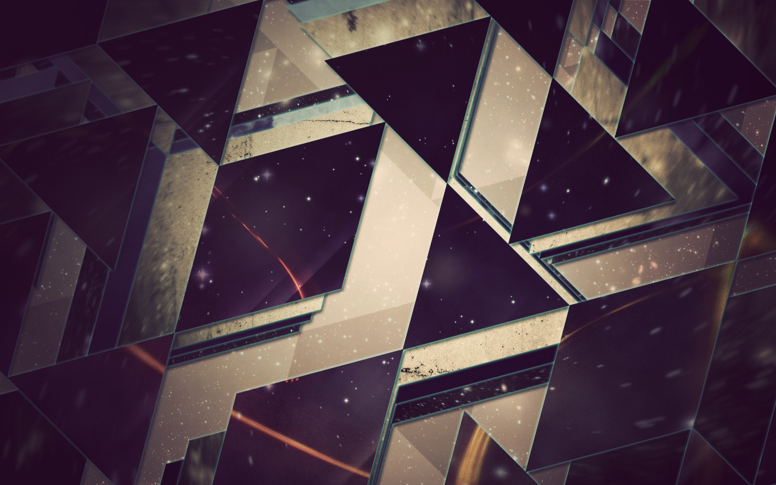 Triangle Pattern Digital Art Wallpapers