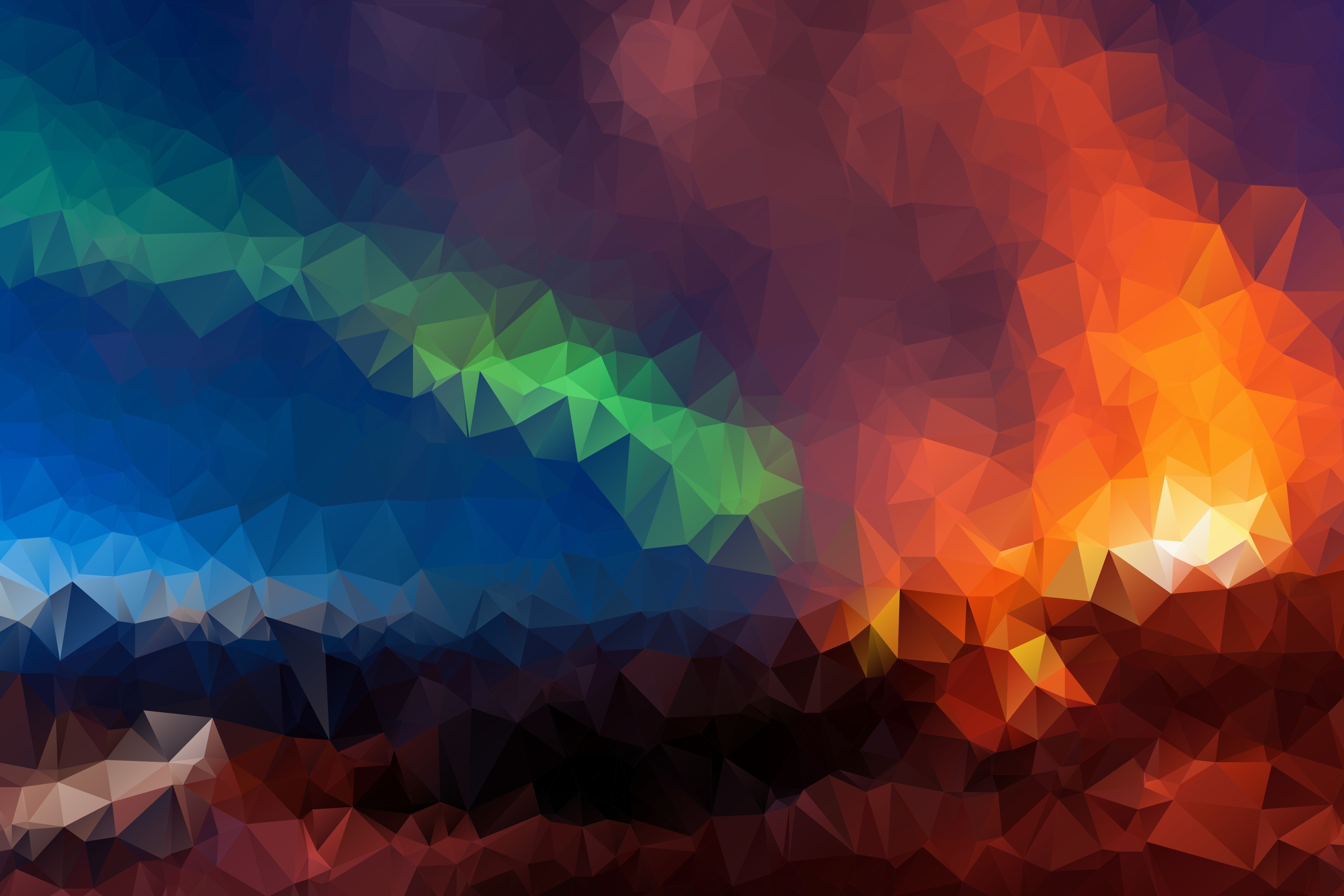 Triangle Pattern Digital Art Wallpapers