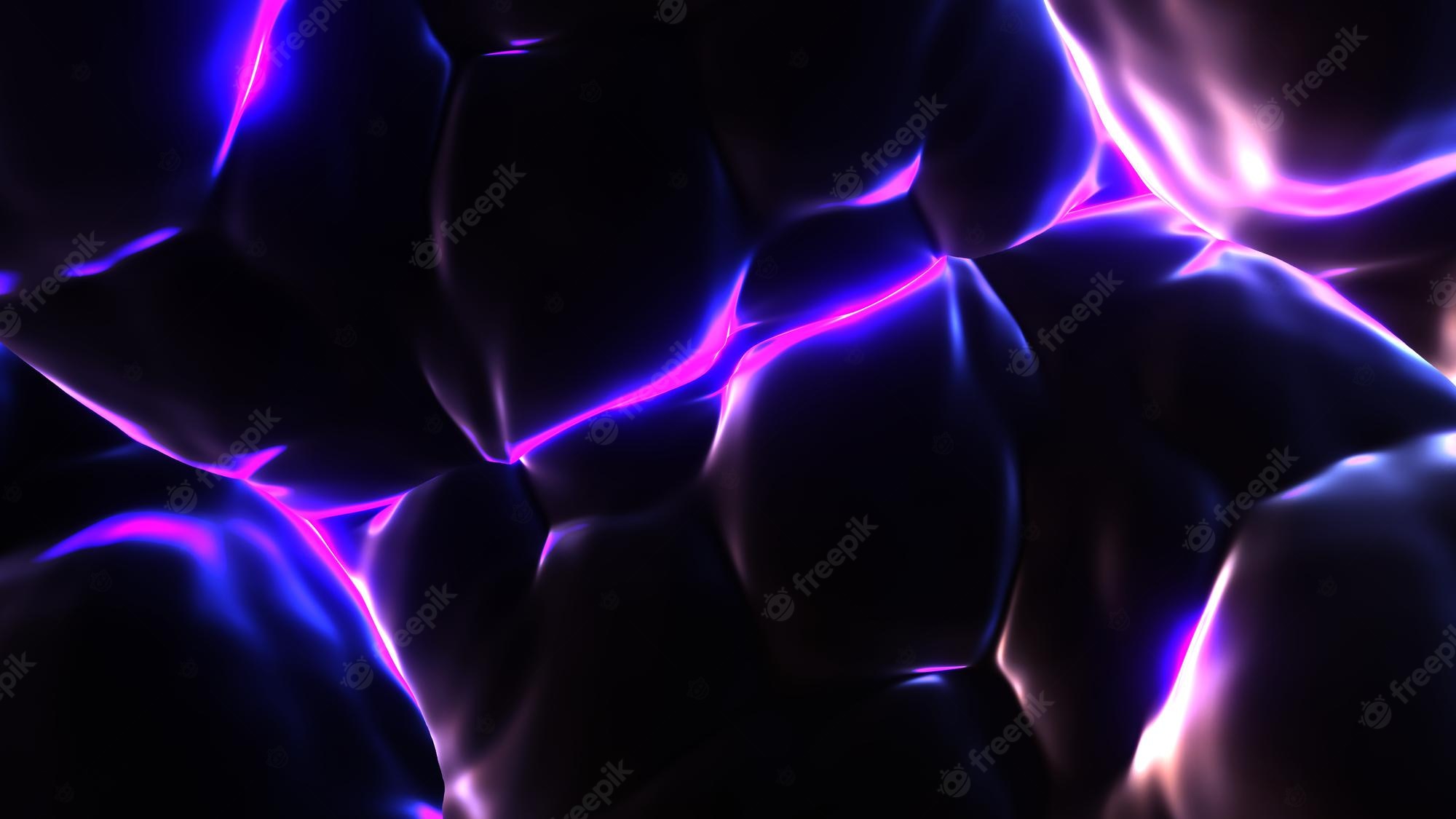 Lightning Dark Neon Fractal Wallpapers