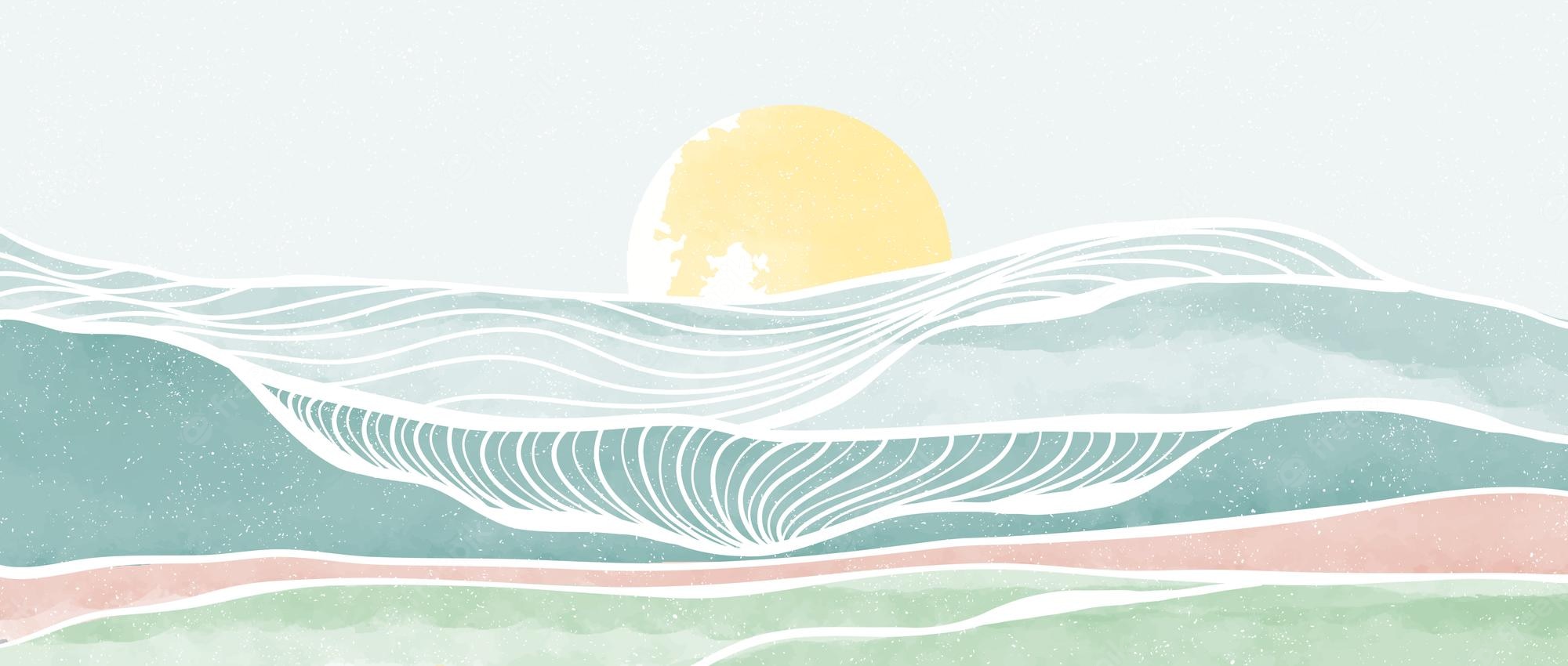 Abstract Illustration Waves Wallpapers