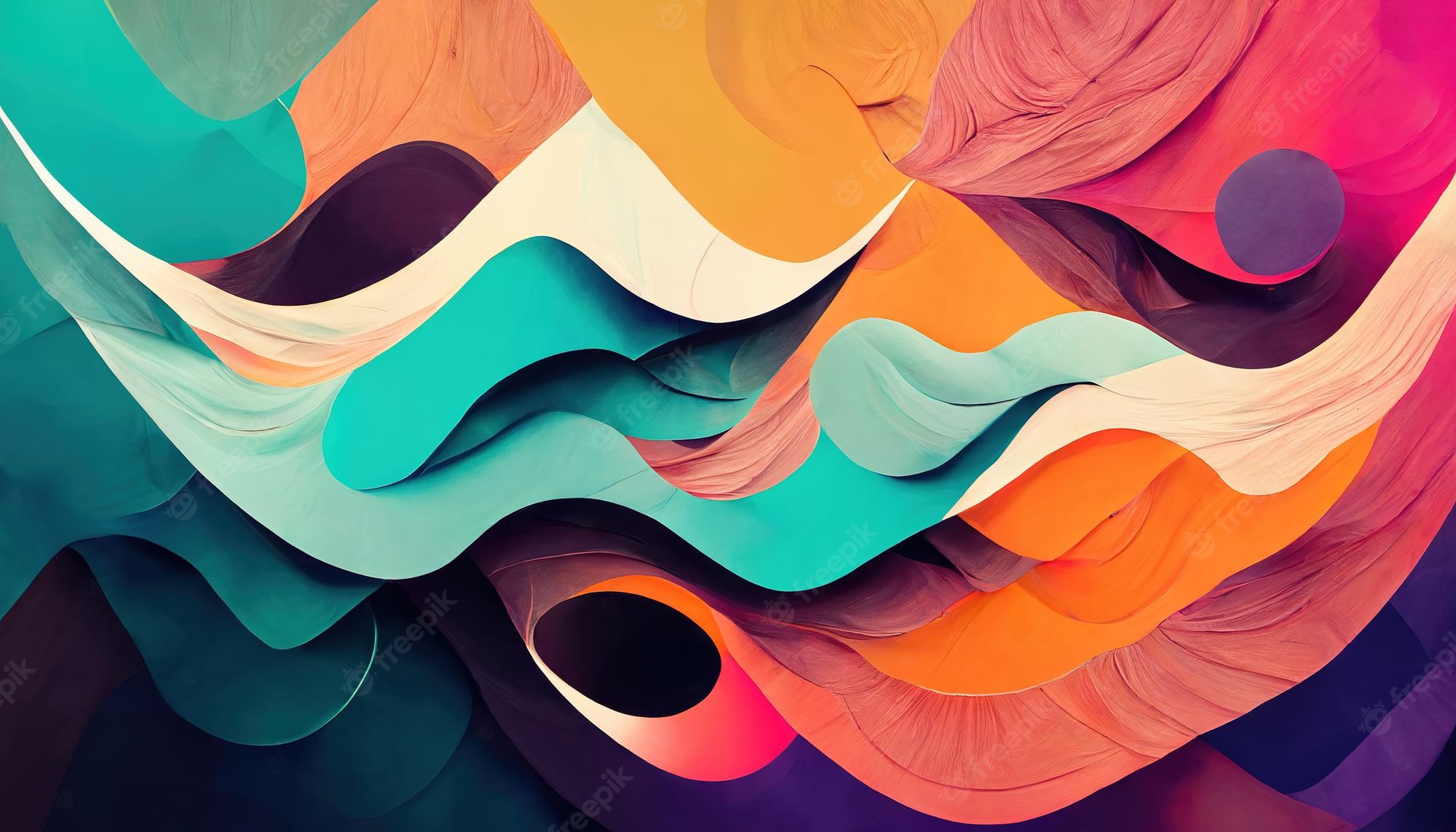 Artistic Waves Abstract Wallpapers