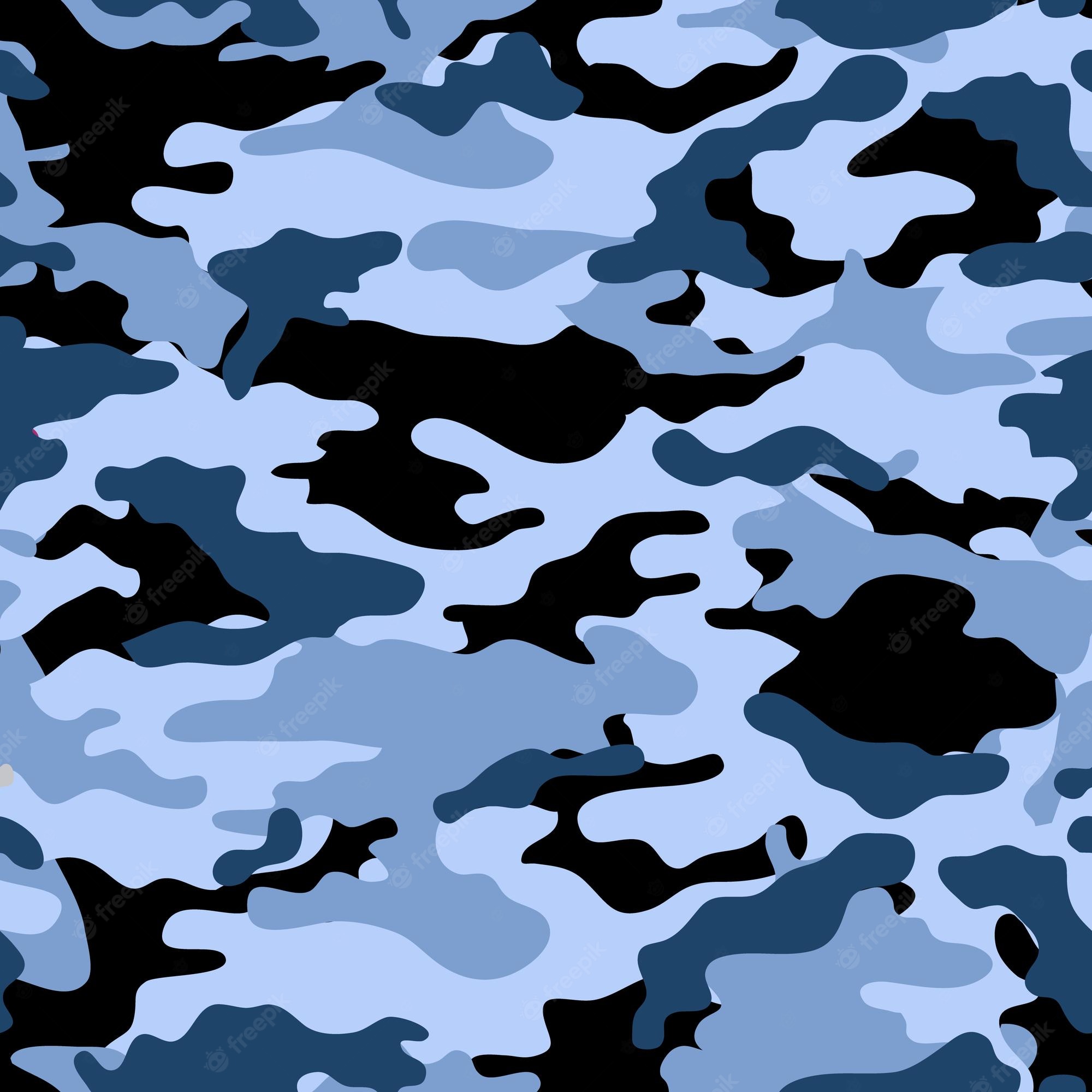 Blue Camouflage Pattern Wallpapers