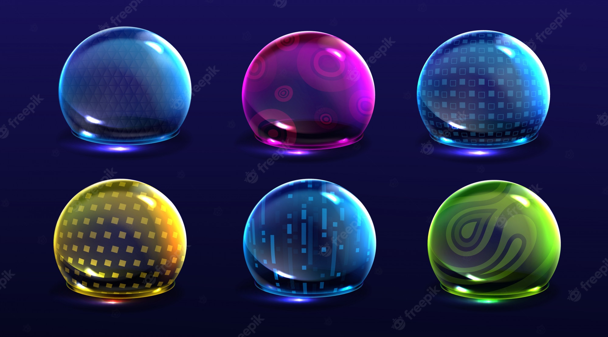 Acrylic Half Colorful Abstract Sphere Wallpapers