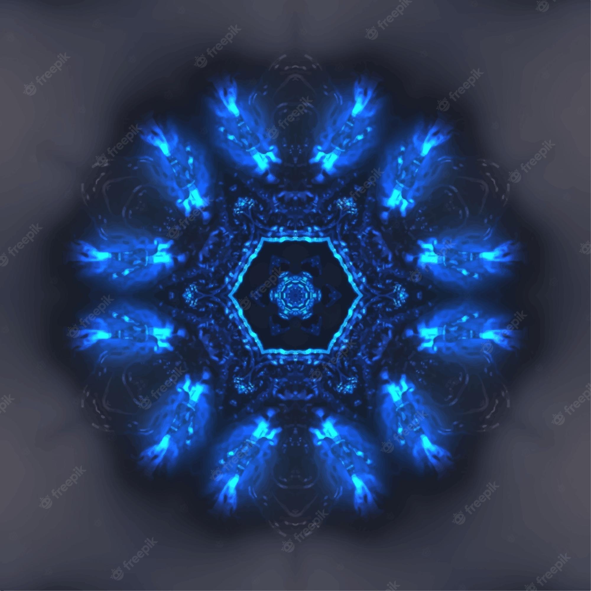 Neon Glowing Fractal Wallpapers