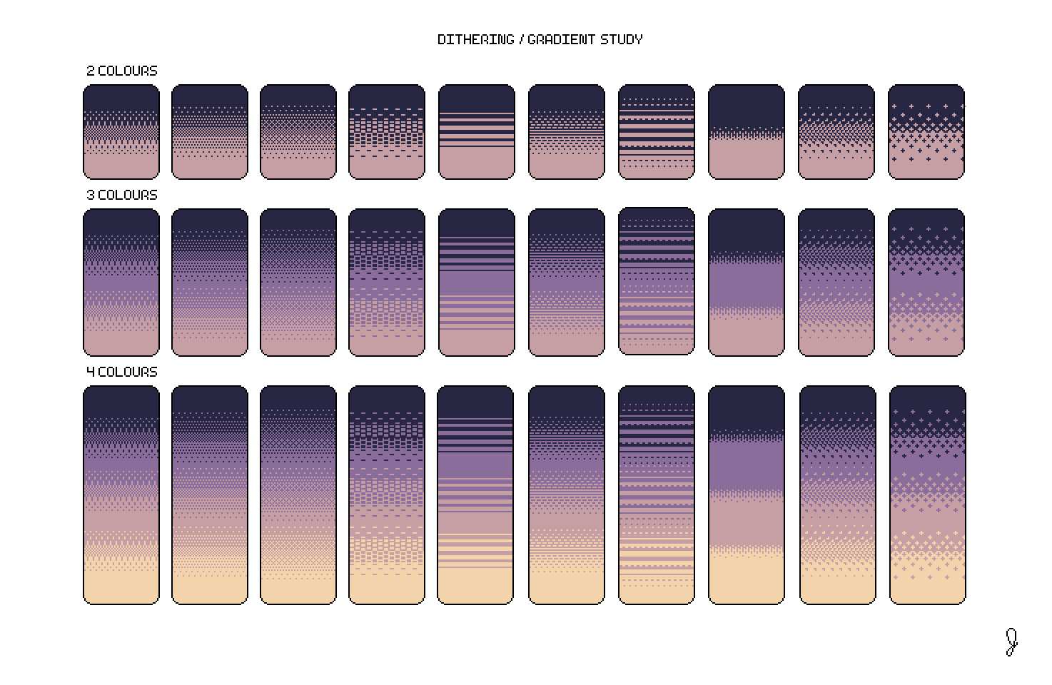 Dither Pixelated Gradient Wallpapers