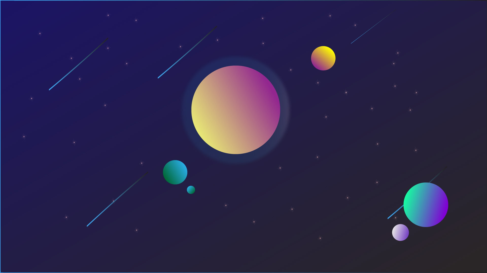 Low Poly Space Planet Minimal Wallpapers