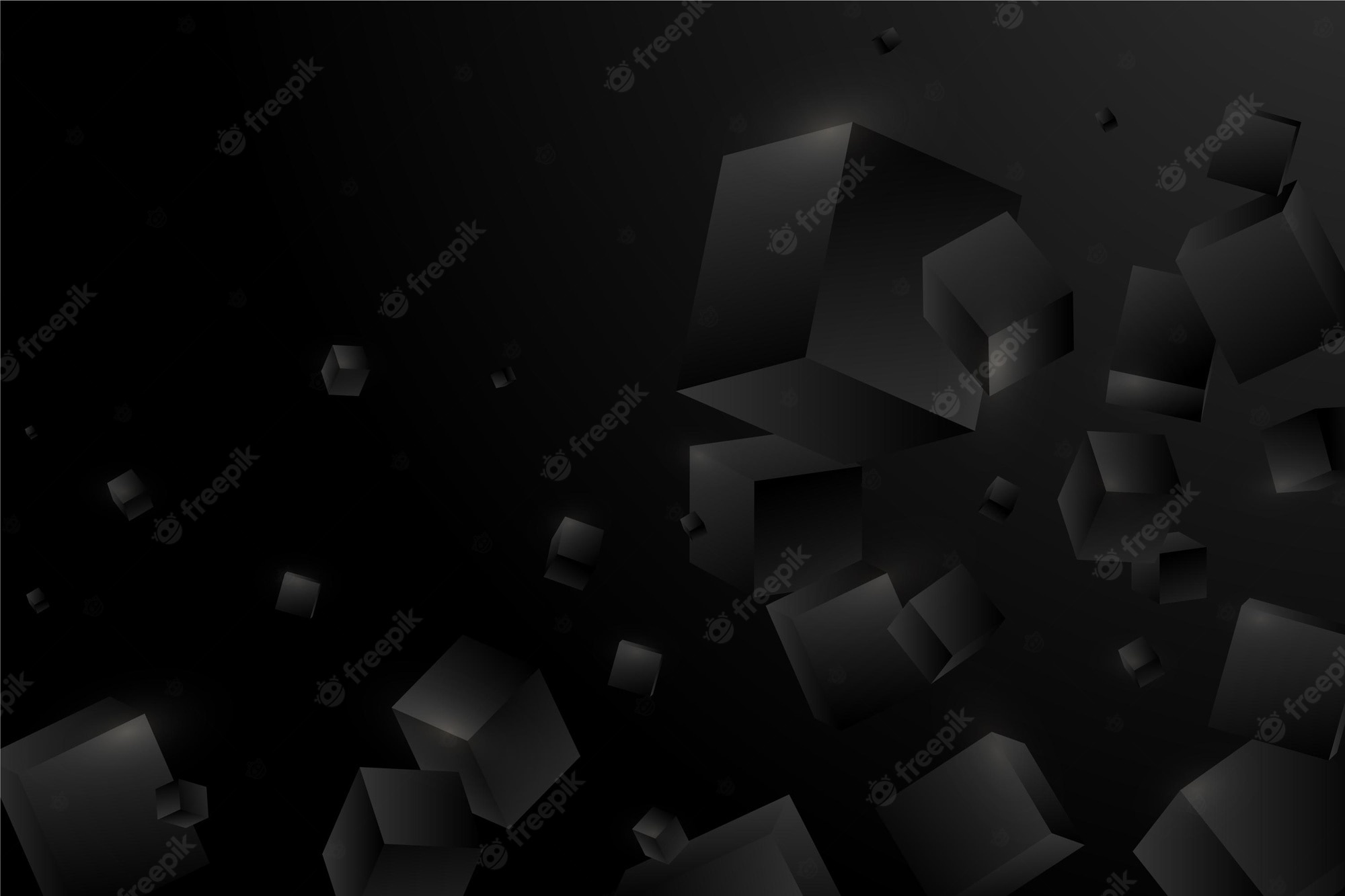 Cube Geometry Gradient Linux Wallpapers