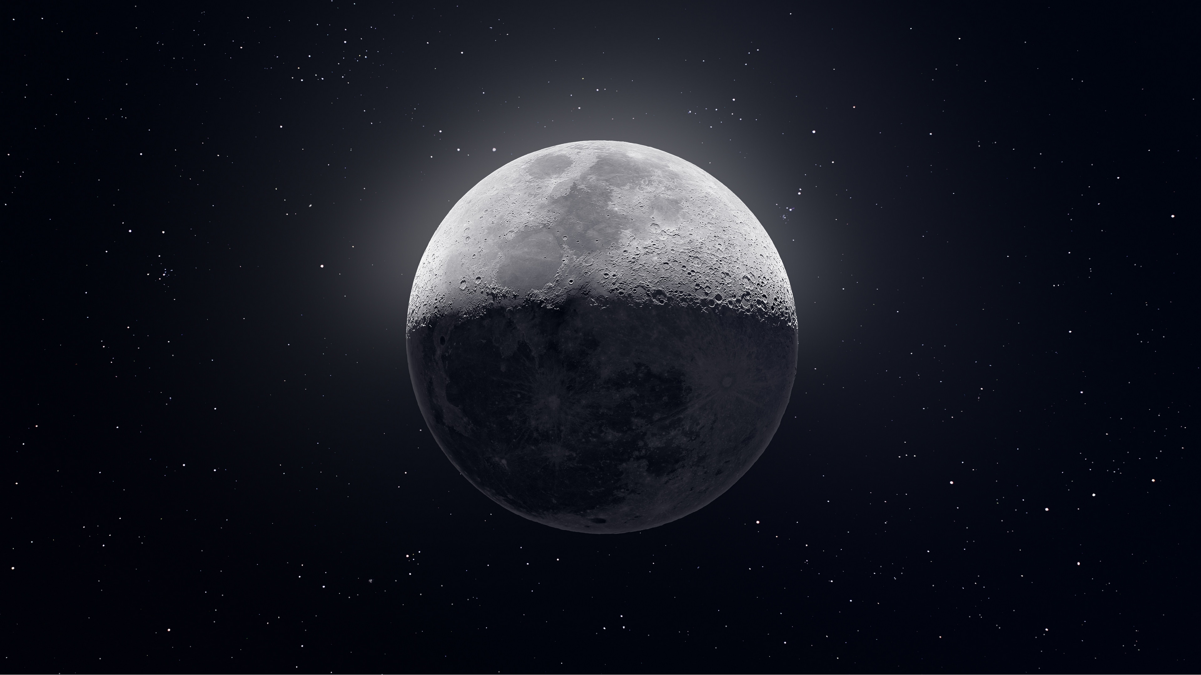 Low Poly Moon Space Wallpapers