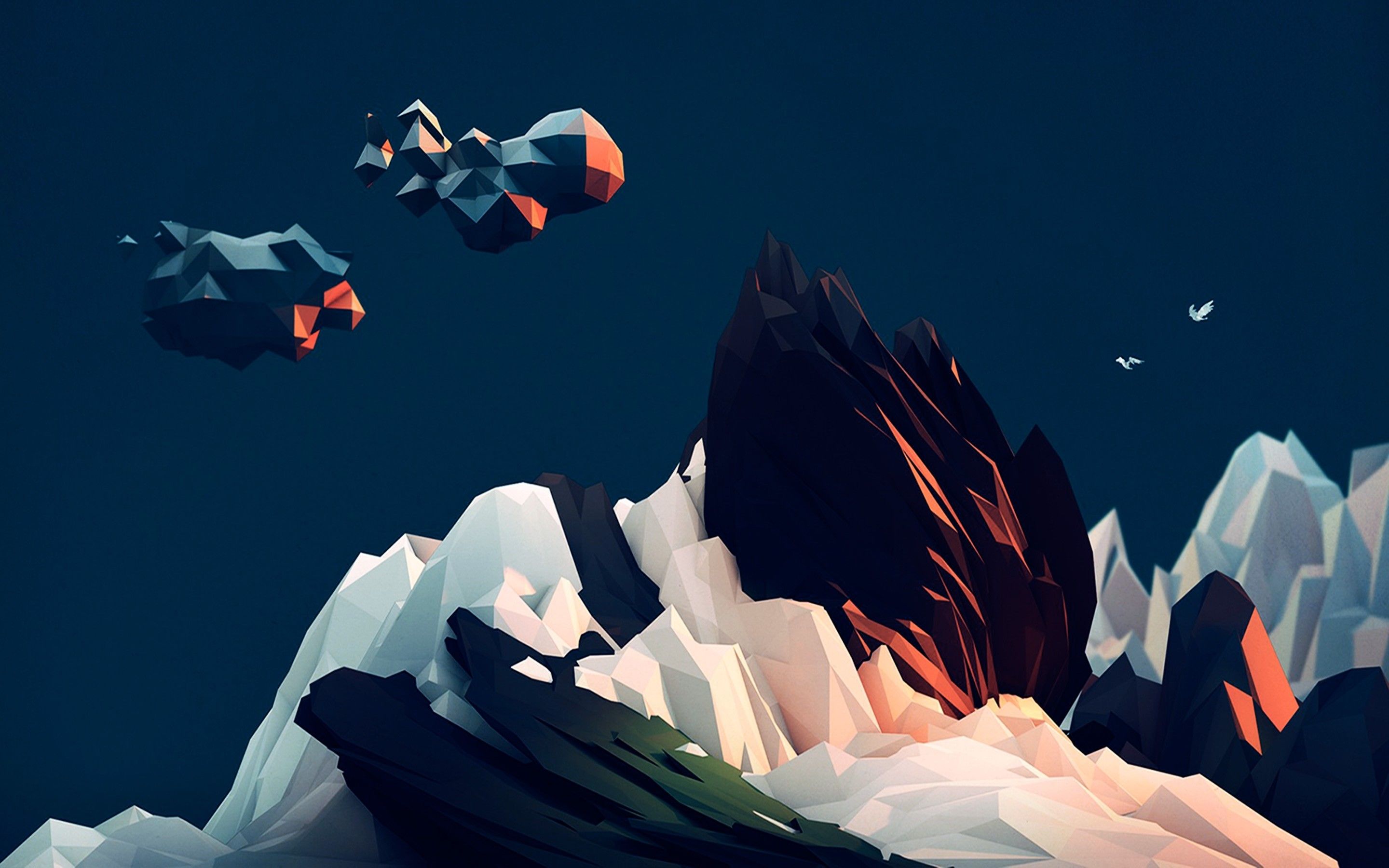 Low Poly Moon Space Wallpapers