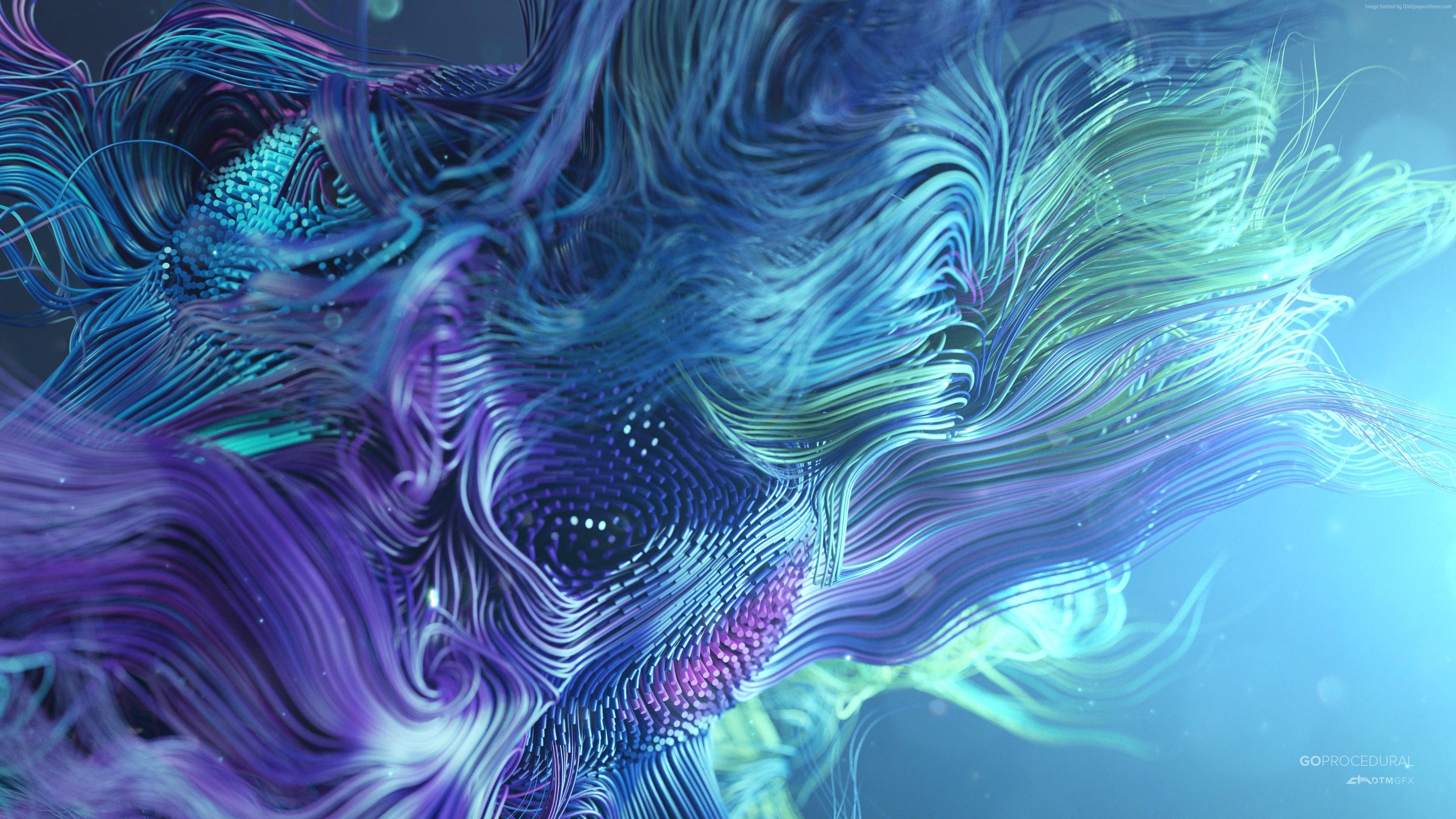 Colorful Wave Fractal Art Wallpapers