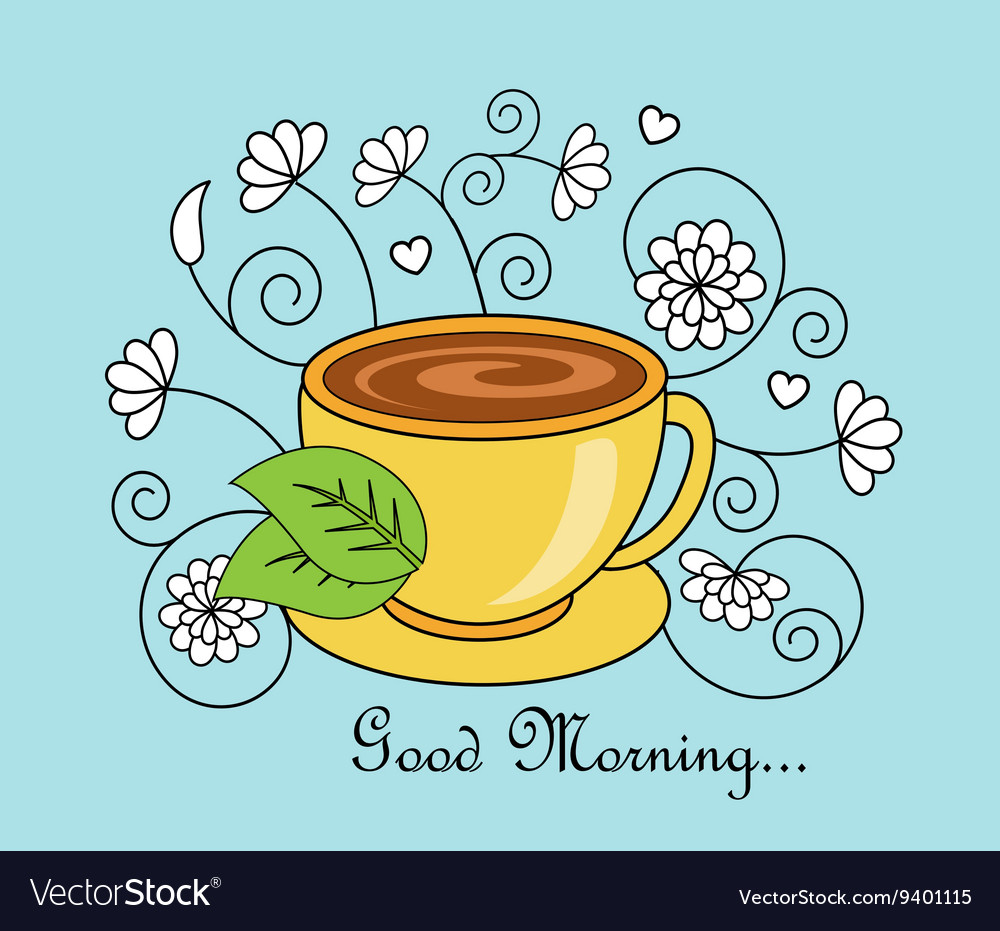 Good Morning Tea Coffee Abstract Illustration Wallpapers