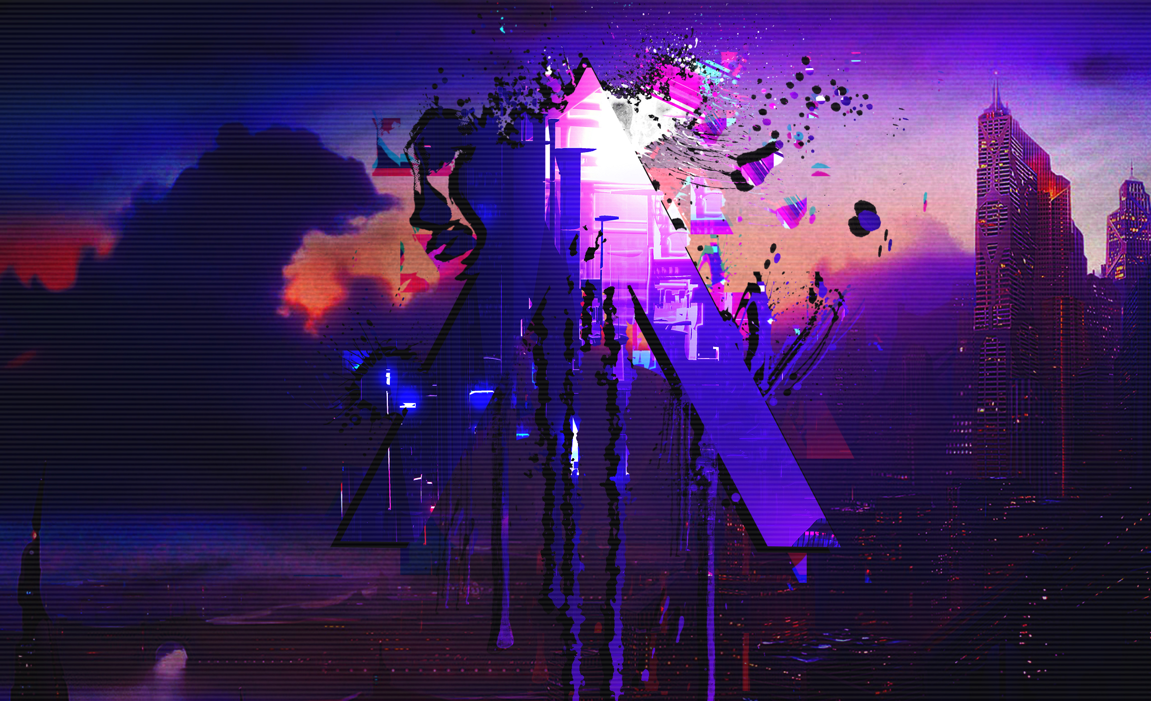 Glitch Art Abstract City Wallpapers