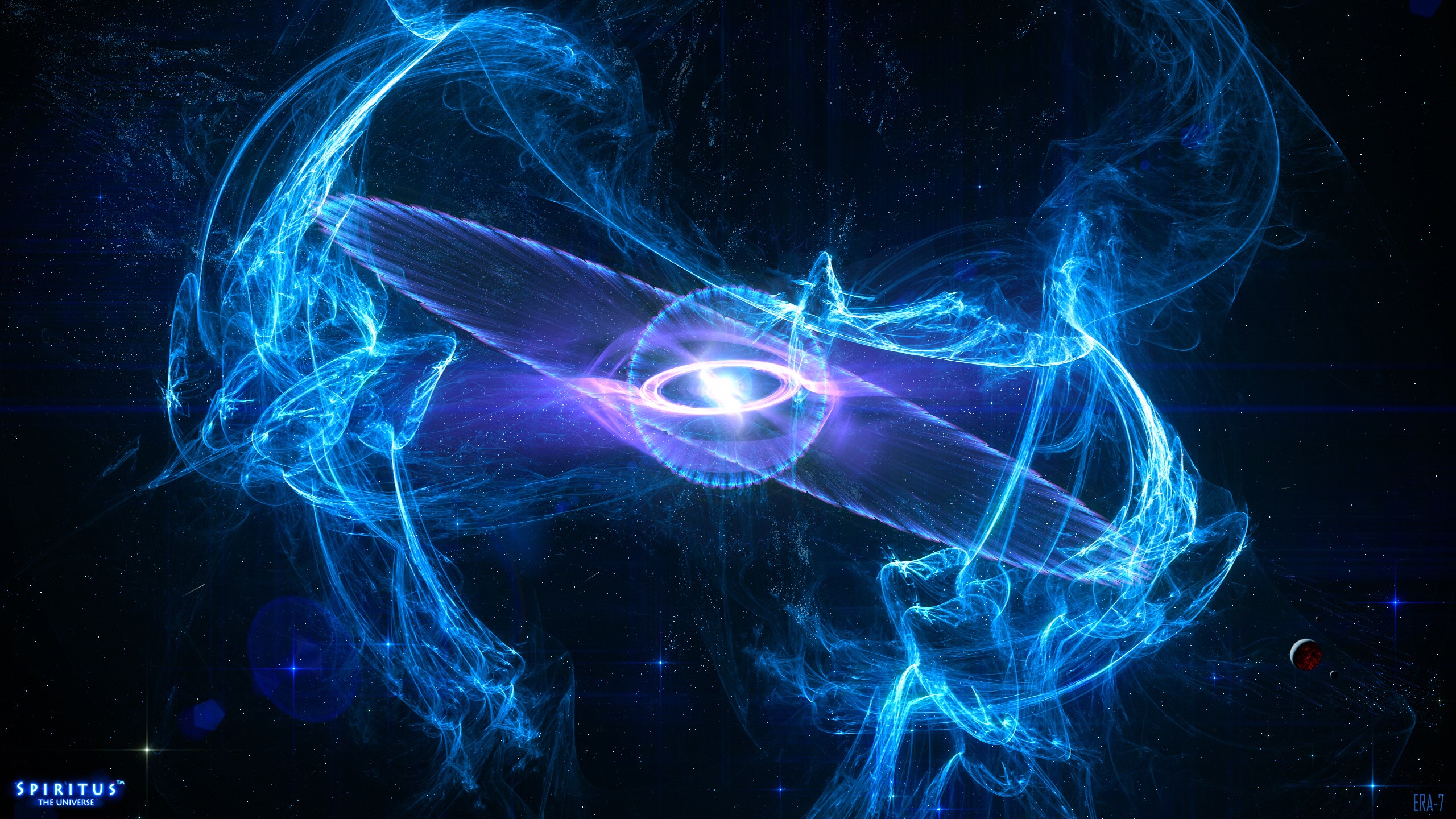 Blue Nebula Digital Art Energy Flame Plasma Space Wallpapers