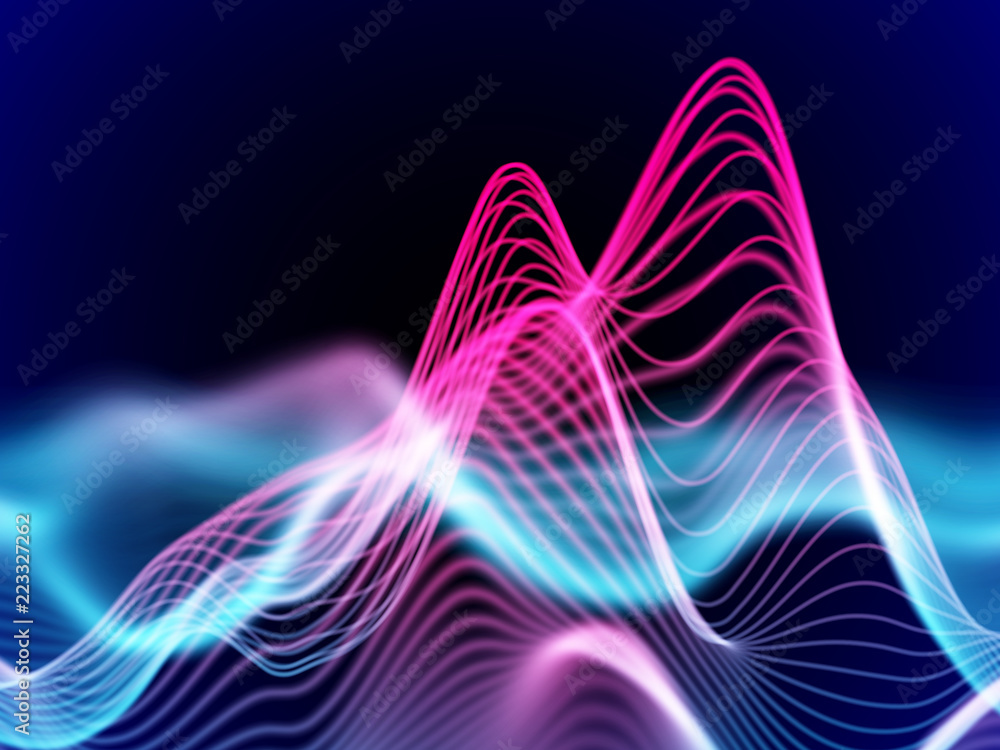 Acoustic Waves Abstract Purple Artistic Wallpapers