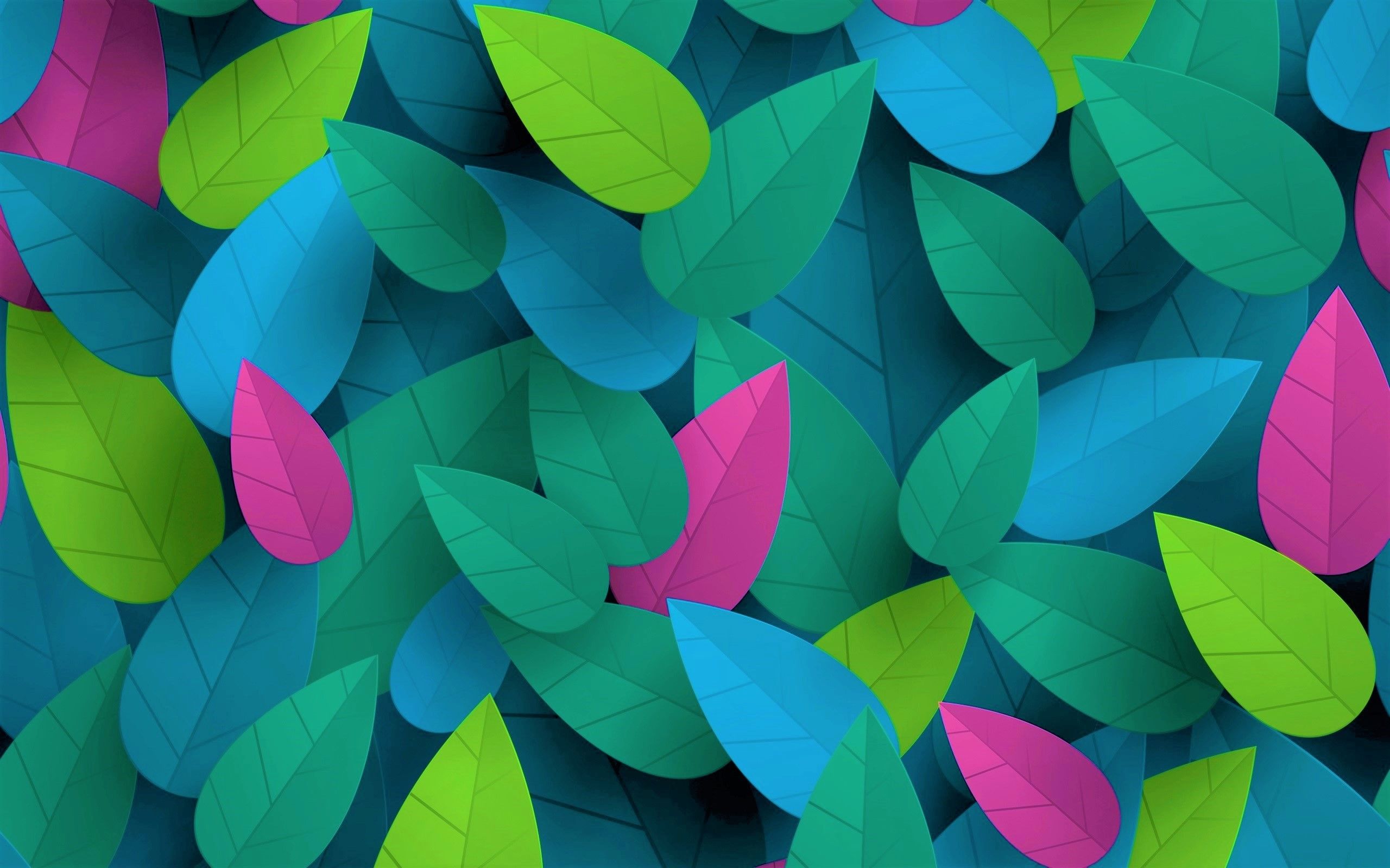 Abstract Colors Leaf Wallpapers