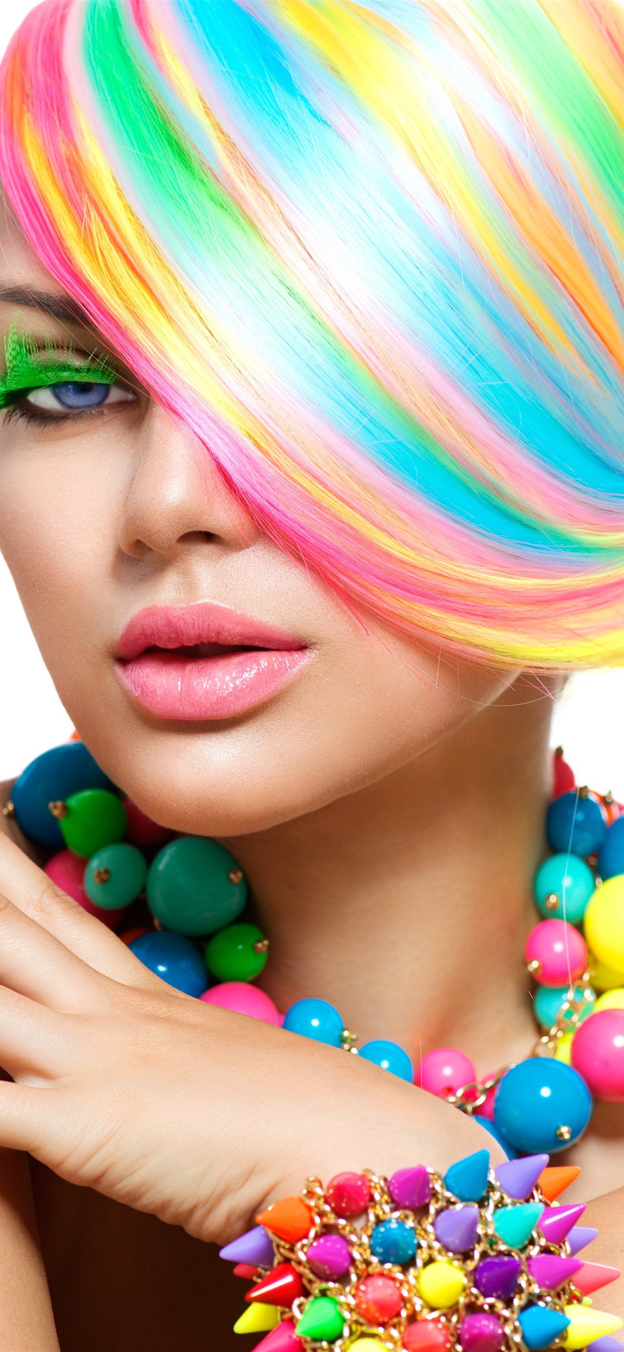 Rainbow Colorful Girl Hairs Wallpapers