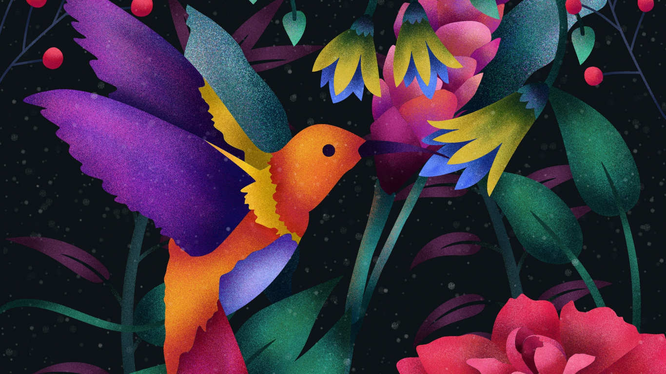 Abstract Hummingbird Wallpapers