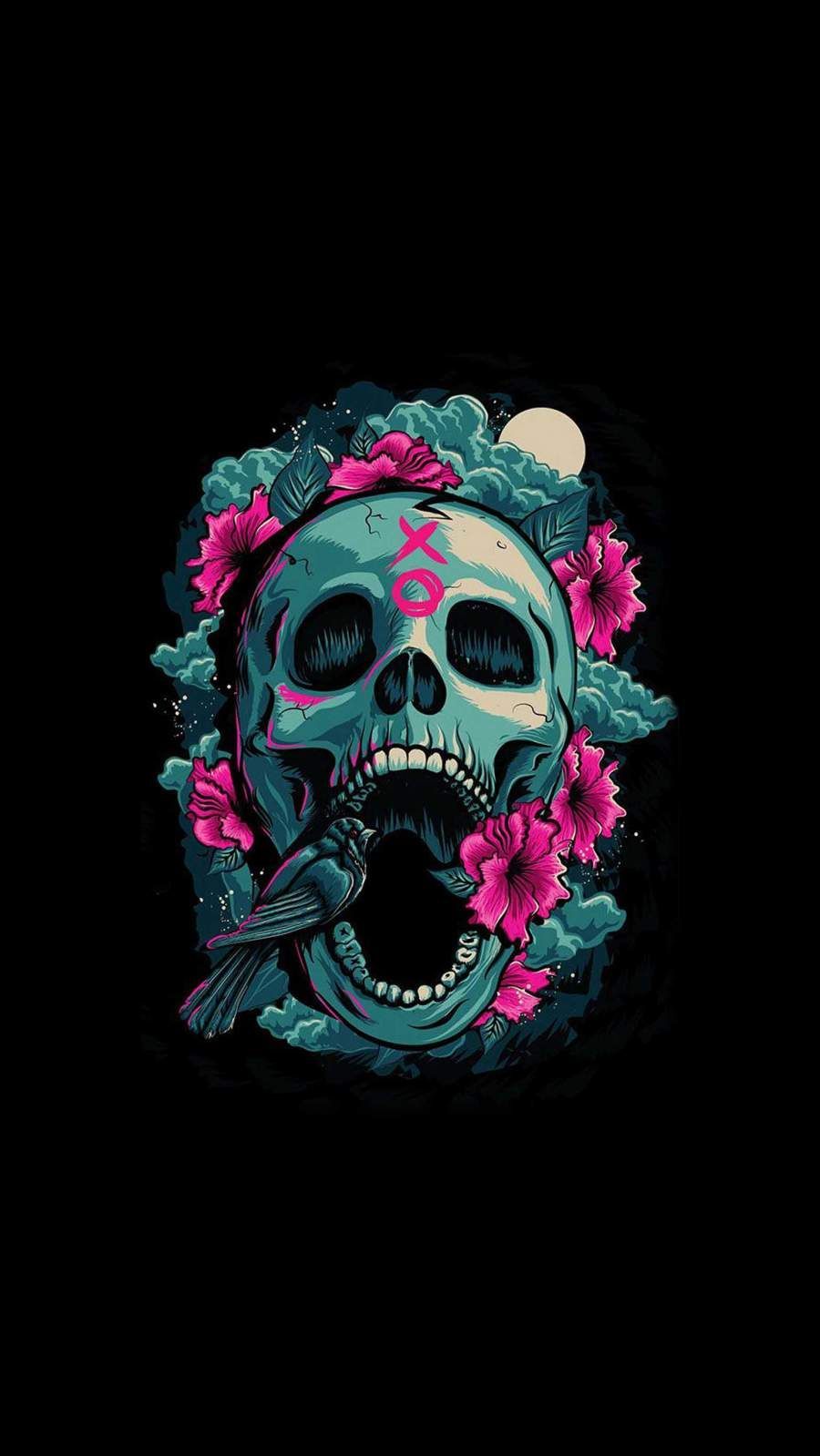 Abstract Skull Cool Iphone Wallpapers