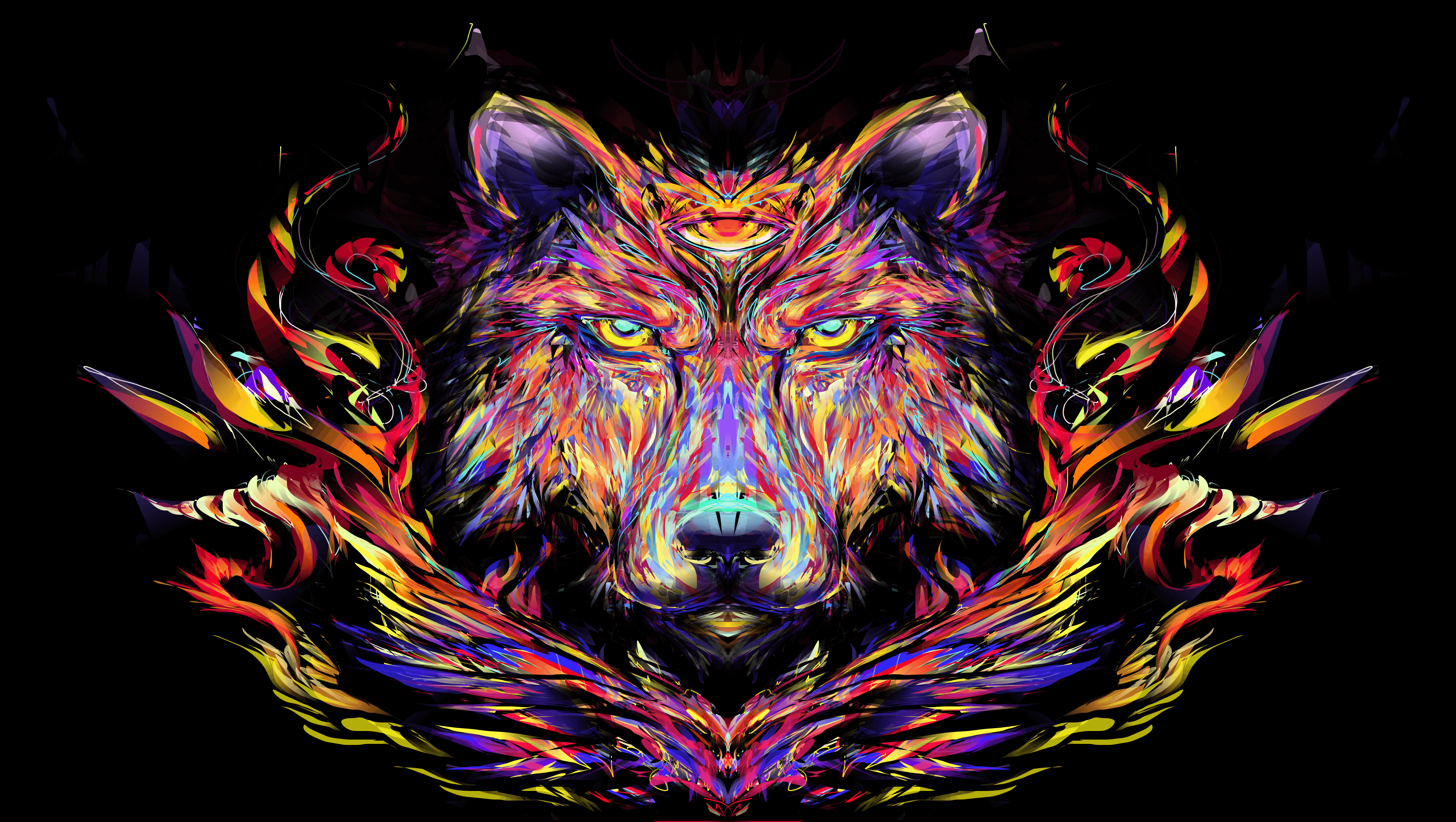 Abstract Wolf Wallpapers