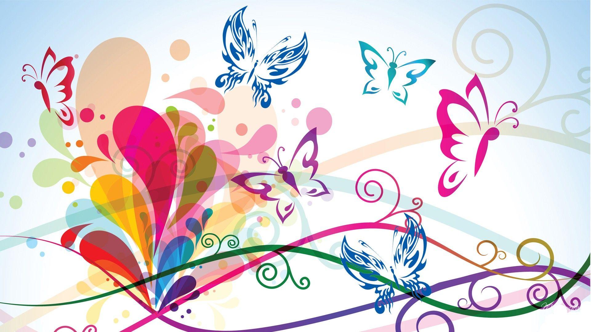 Abstract Butterflies Wallpapers