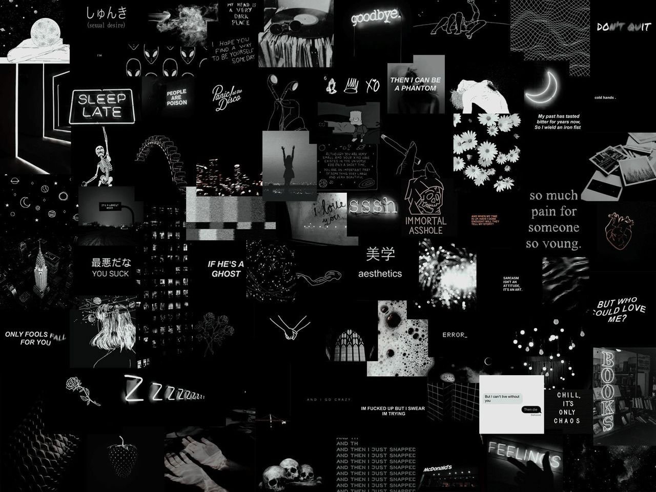 Aesthetic Black Collage Wallpapers