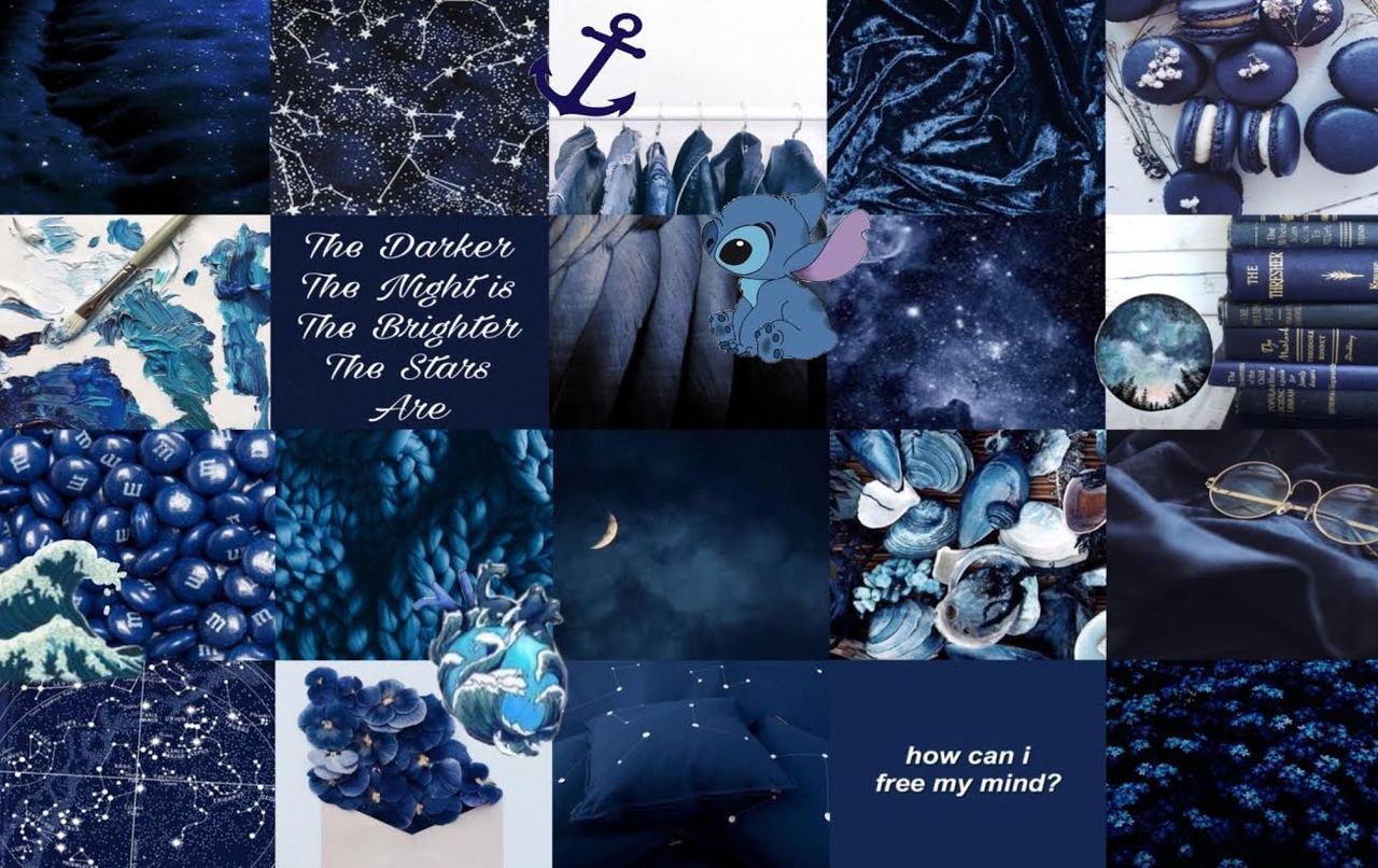 Aesthetic Blue Collage Wallpapers