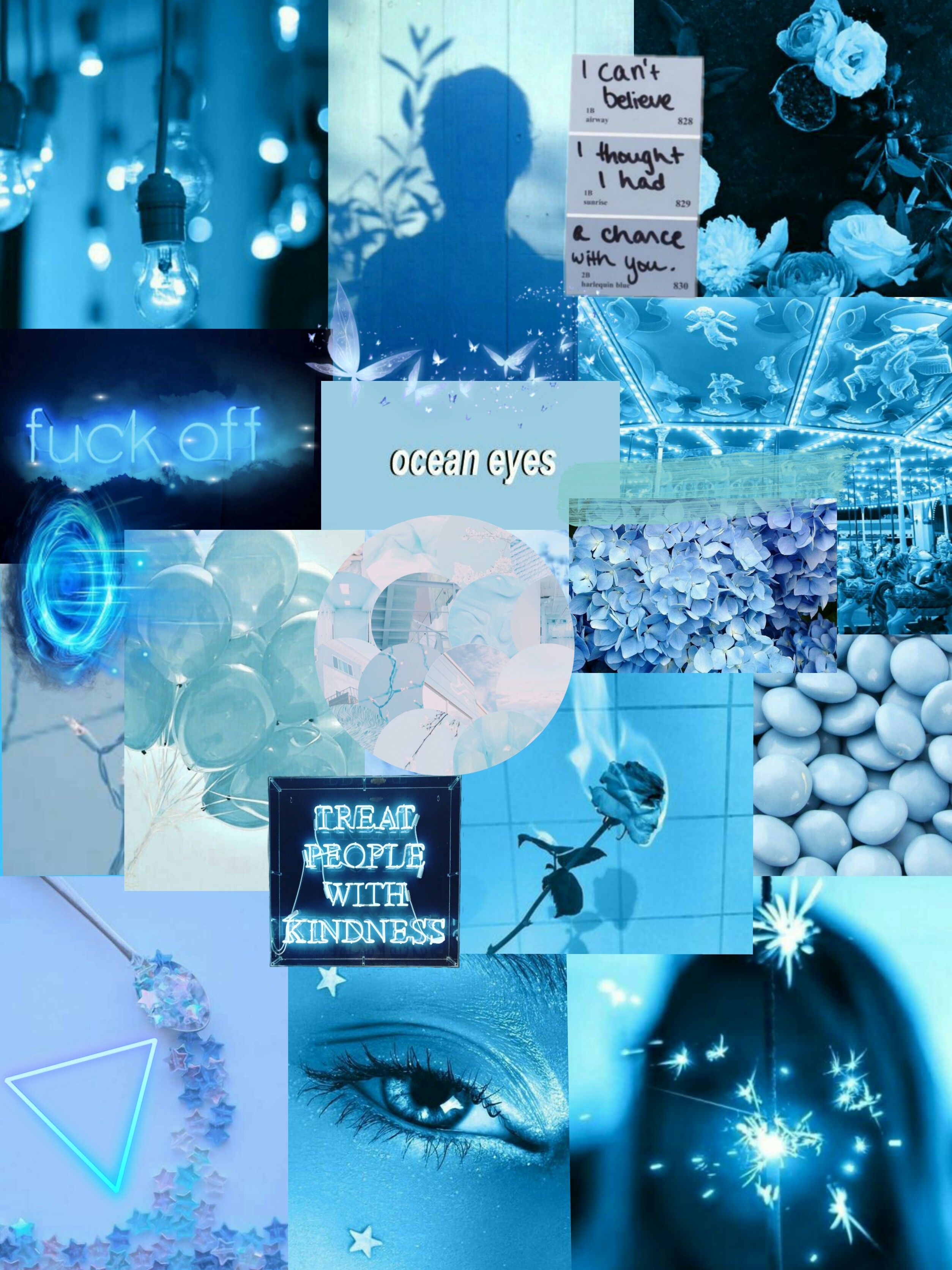 Aesthetic Blue Collage Wallpapers