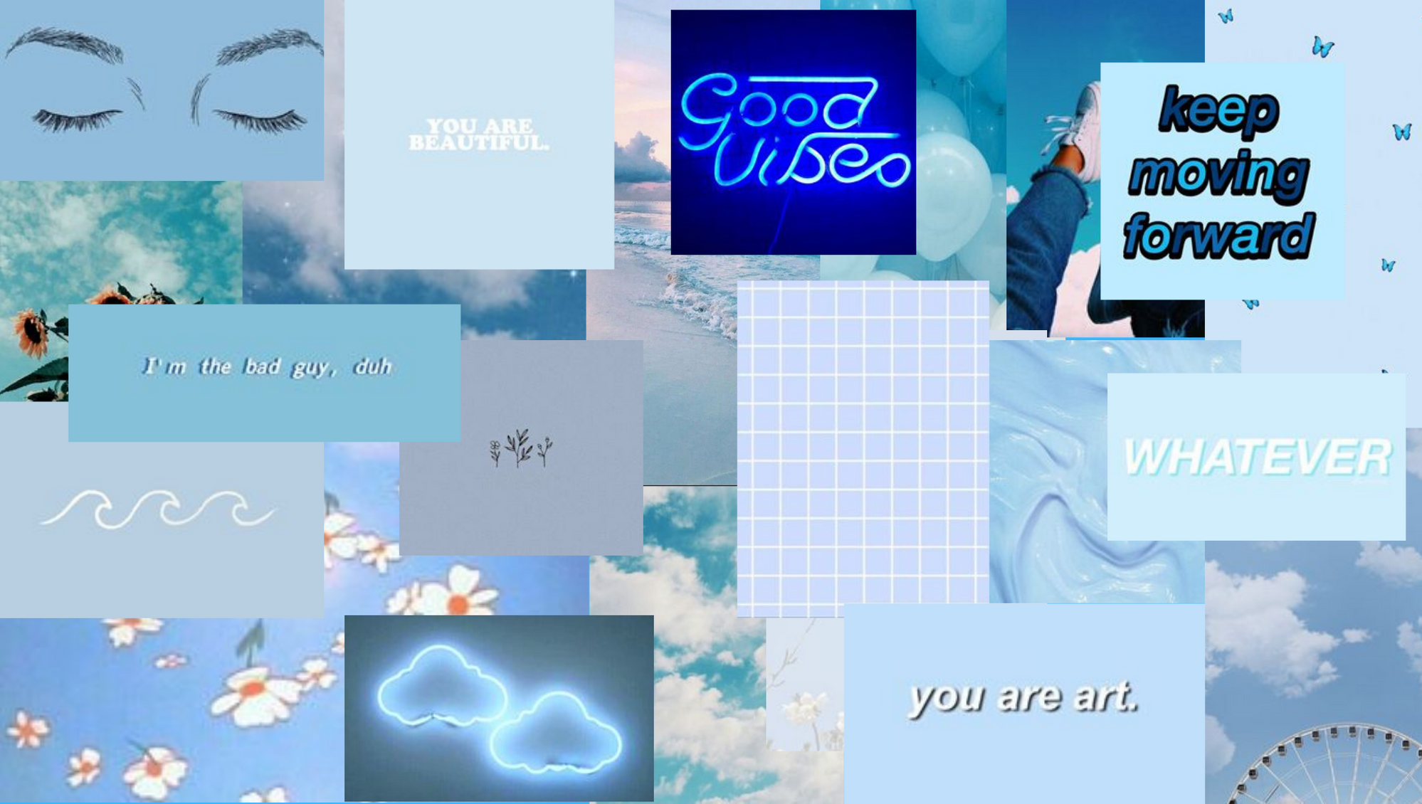 Aesthetic Blue Cute Wallpapers