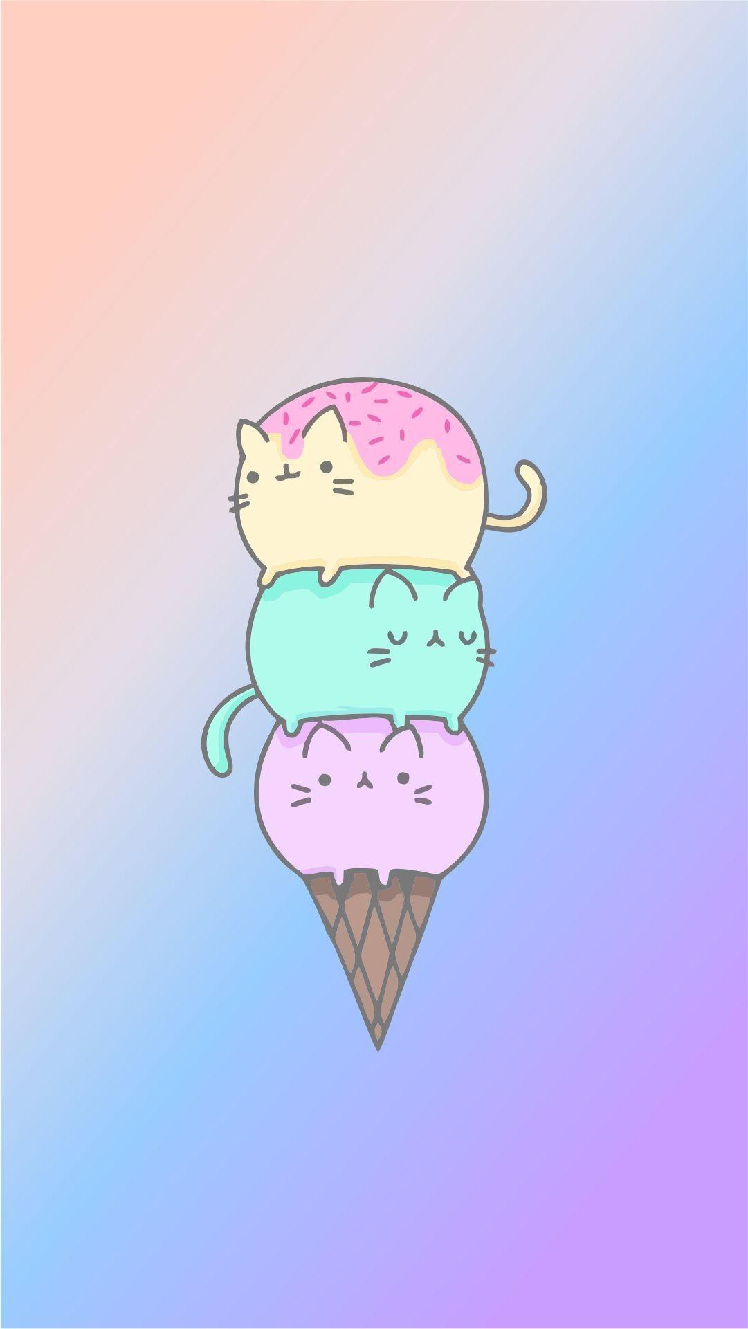 Aesthetic Cartoon Ice Cream Wallpapers