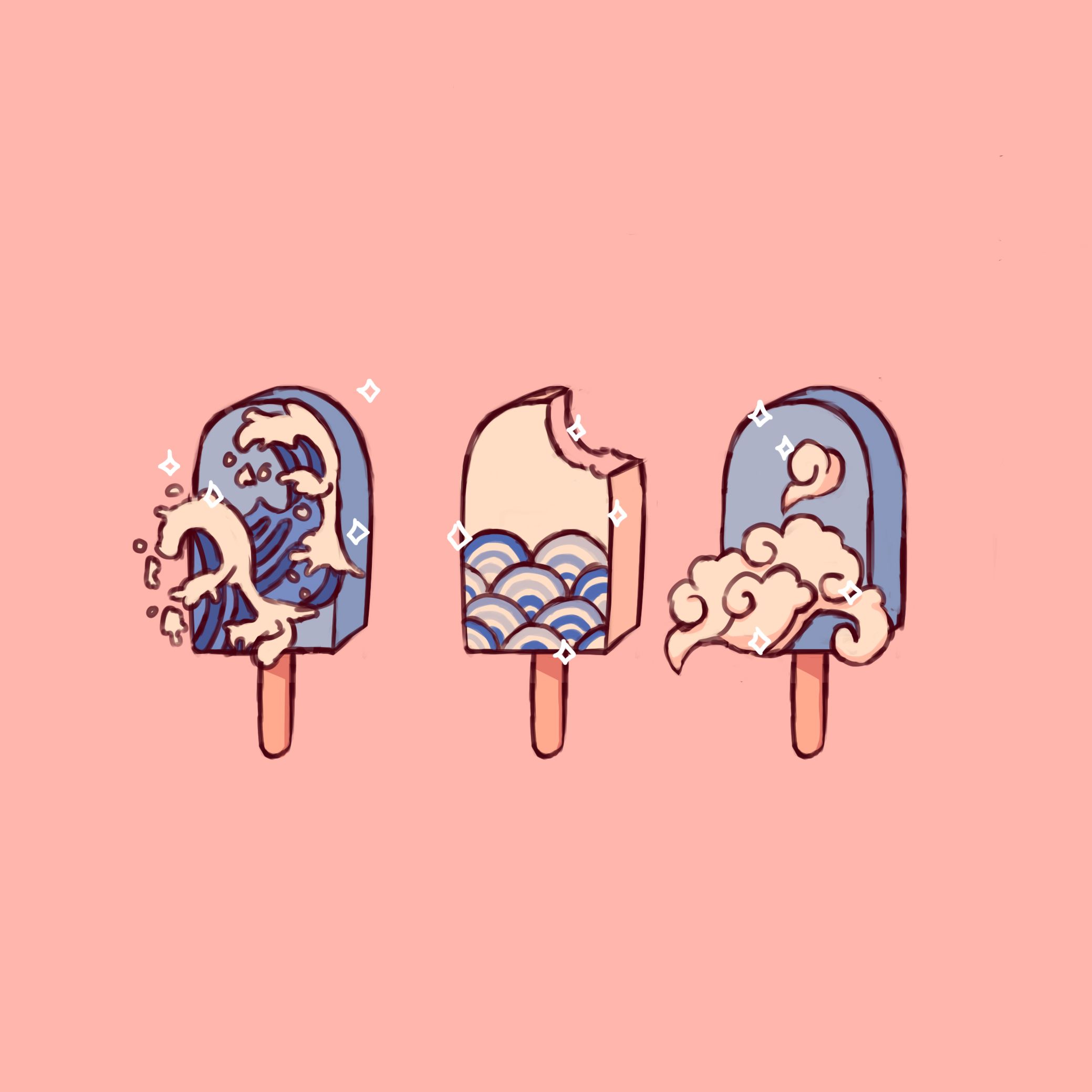 Aesthetic Cartoon Ice Cream Wallpapers