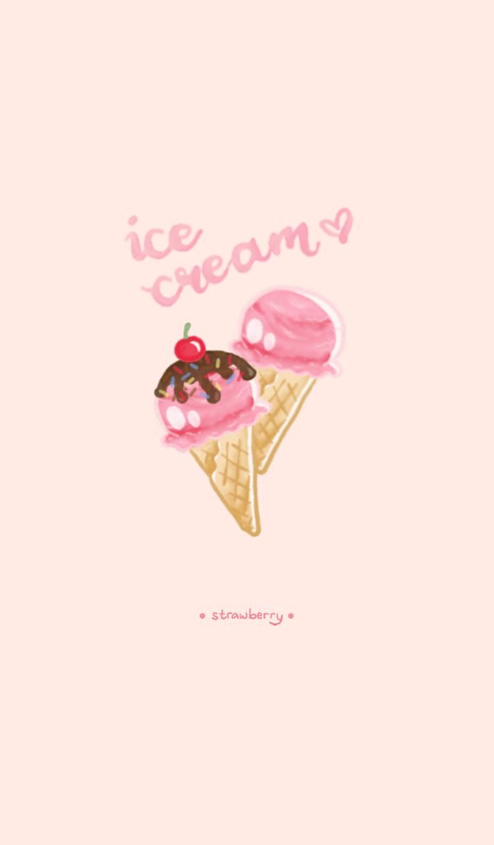 Aesthetic Cartoon Ice Cream Wallpapers