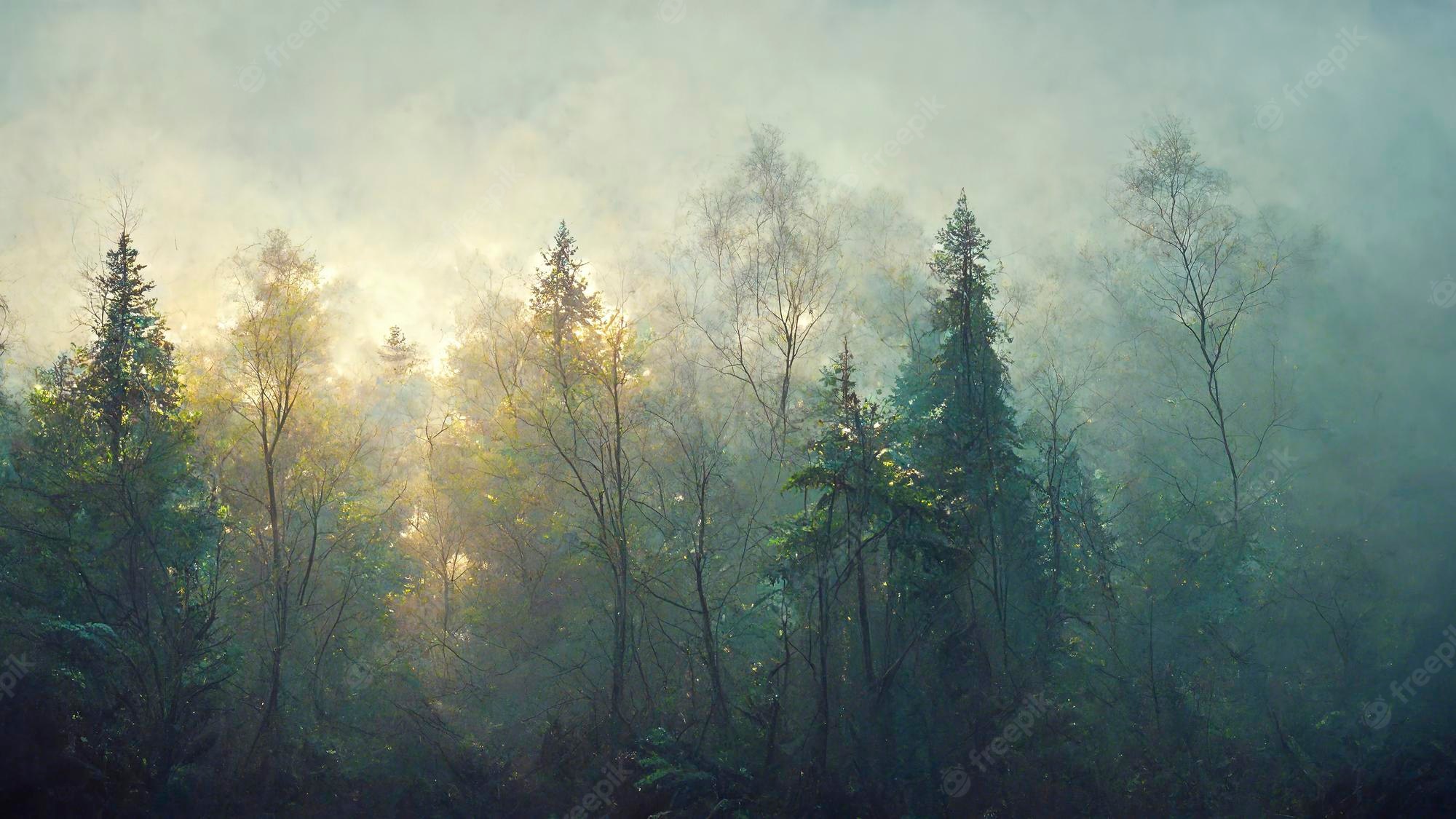 Aesthetic Foggy Forest Wallpapers