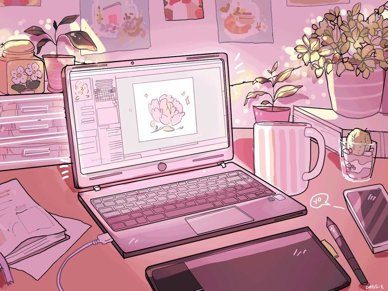 Aesthetic Kawaii Laptop Wallpapers